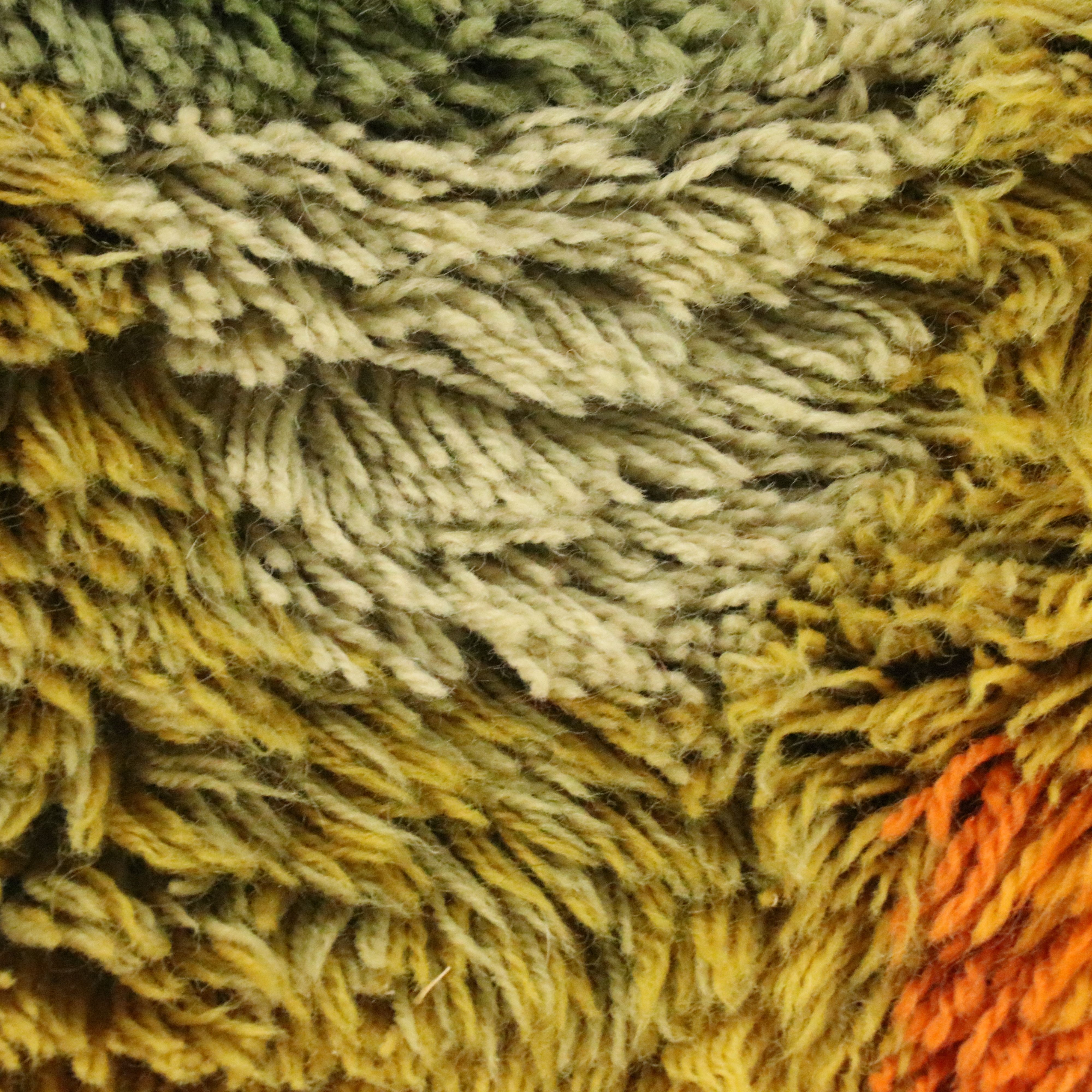 2'8 x 4'11 Hand-Knotted Danish Modern Shag Accent Rug