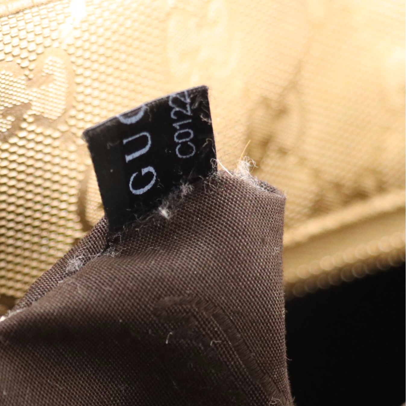 Gucci Large Zip Tote in Metallic Gold GG Imprimé Canvas and Leather Trim