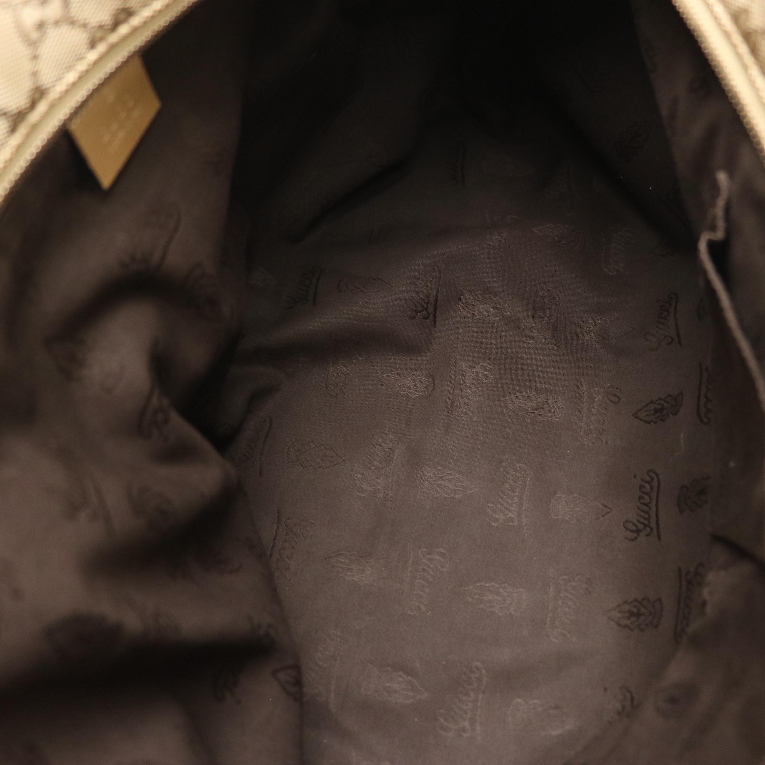 Gucci Large Zip Tote in Metallic Gold GG Imprimé Canvas and Leather Trim