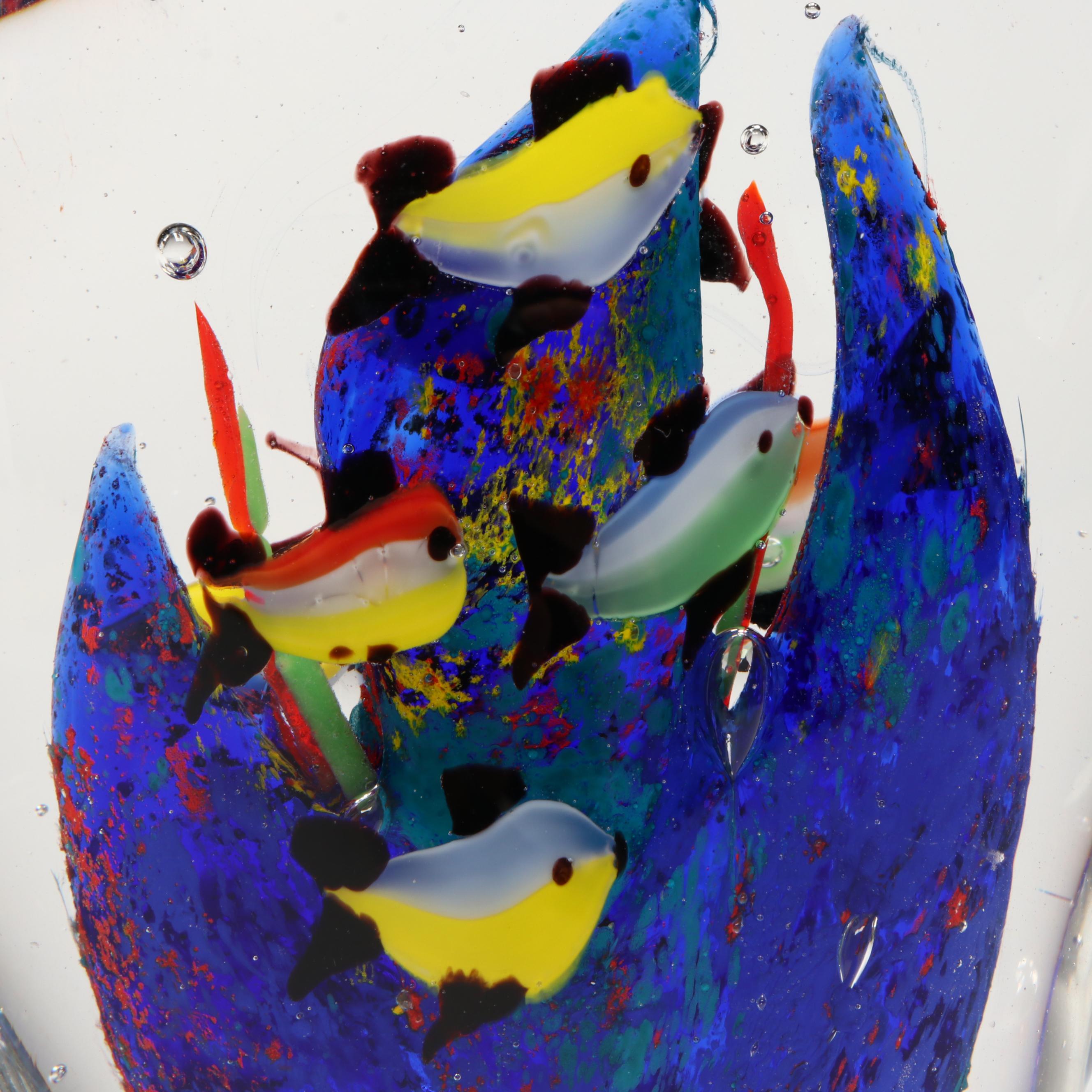 Italian Murano Style Art Glass Aquarium Fish