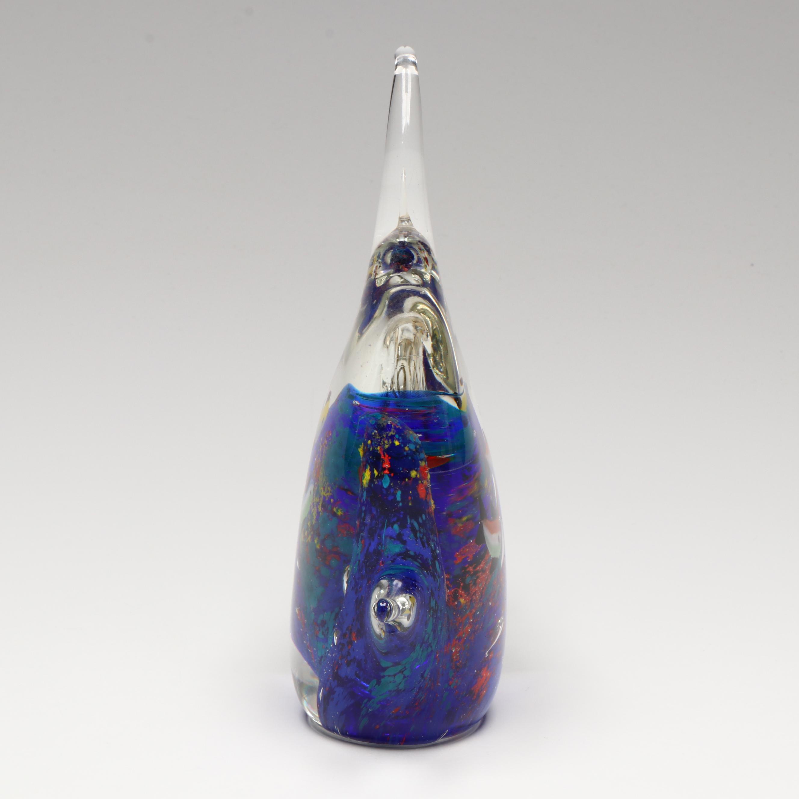 Italian Murano Style Art Glass Aquarium Fish