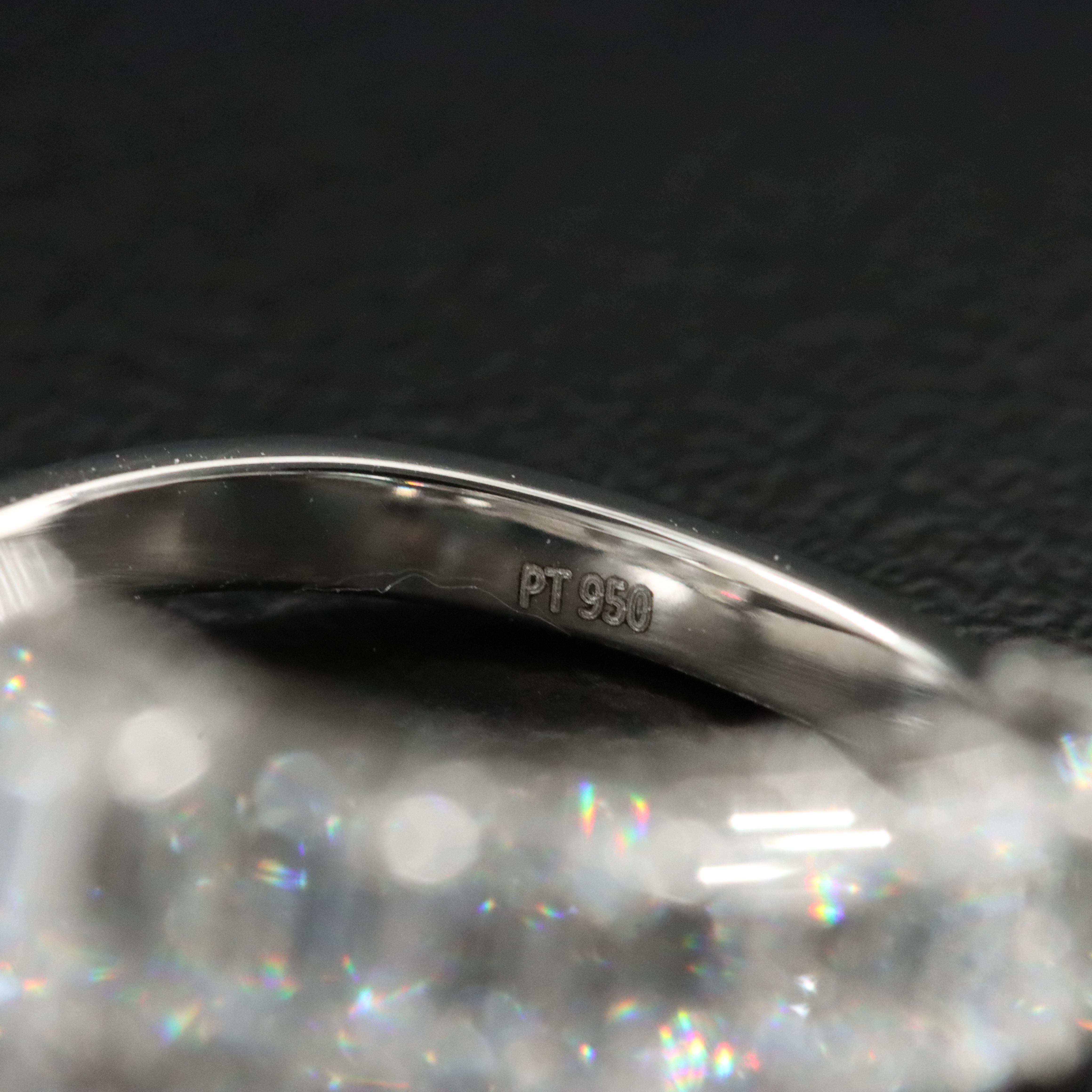 Platinum 4.01 CTW Lab Grown Diamond Ring