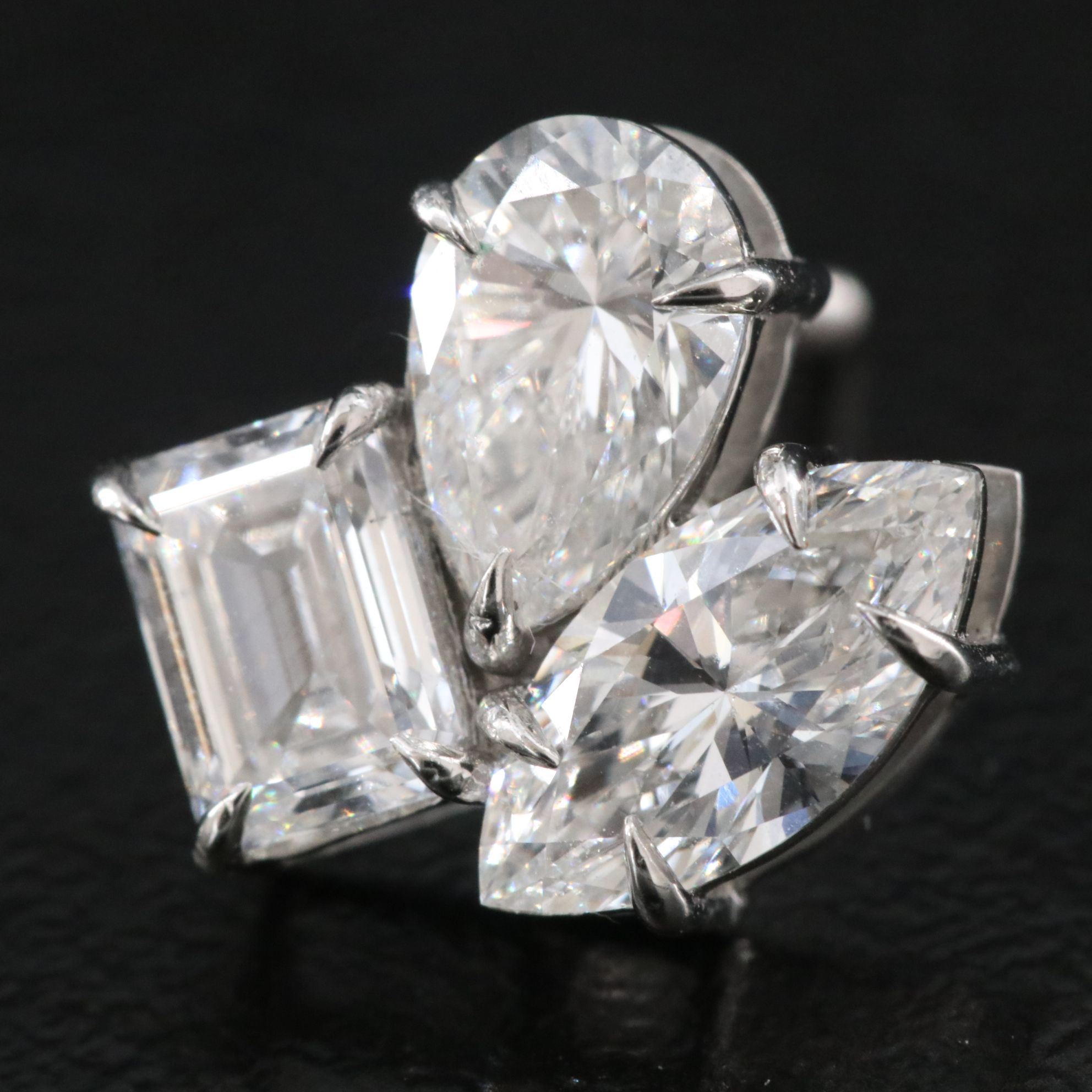 Platinum 2.89 CTW Lab Grown Diamond Earrings