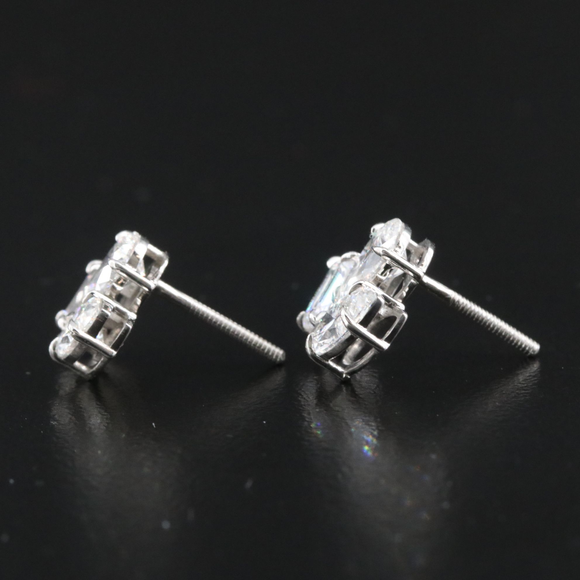 Platinum 2.89 CTW Lab Grown Diamond Earrings