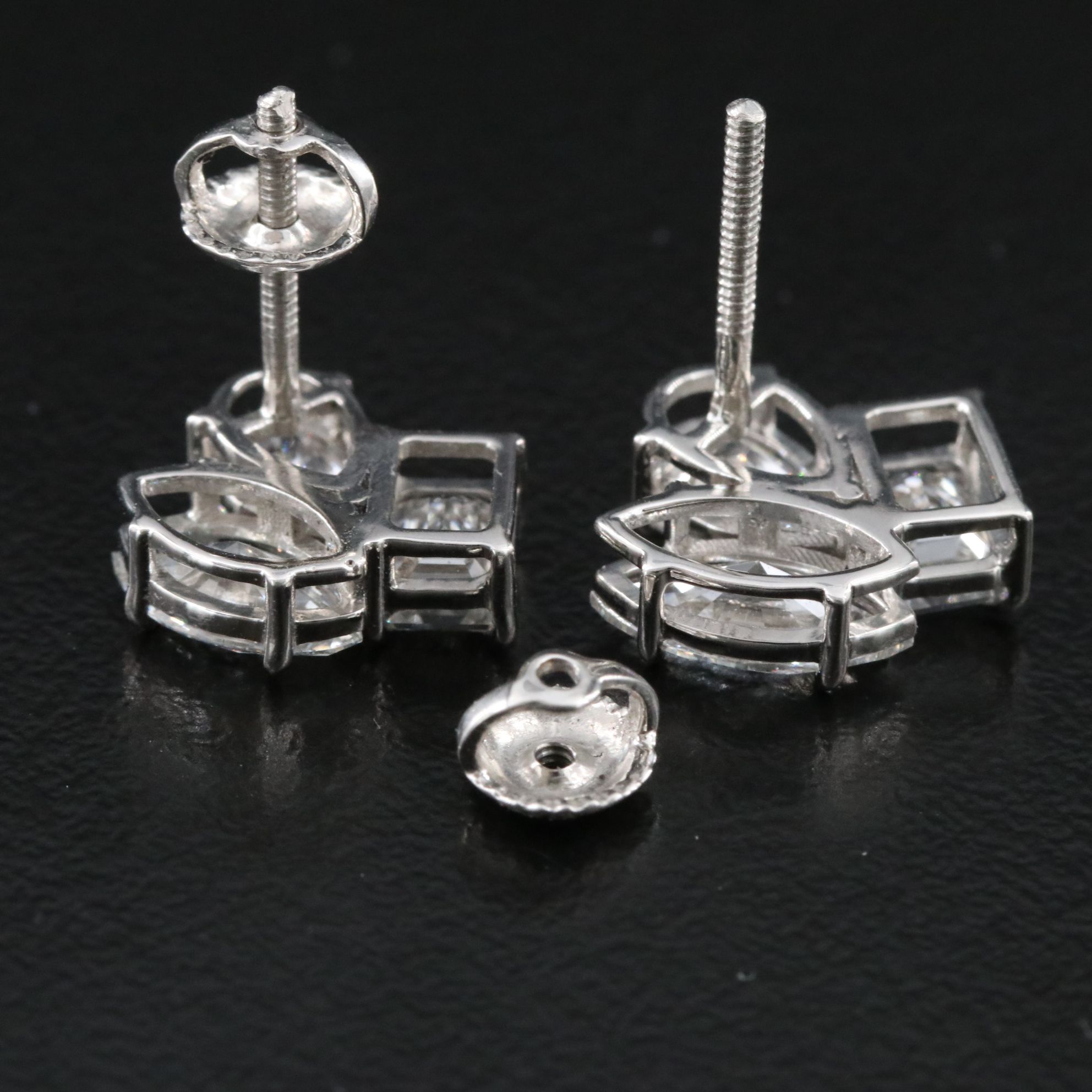 Platinum 2.89 CTW Lab Grown Diamond Earrings