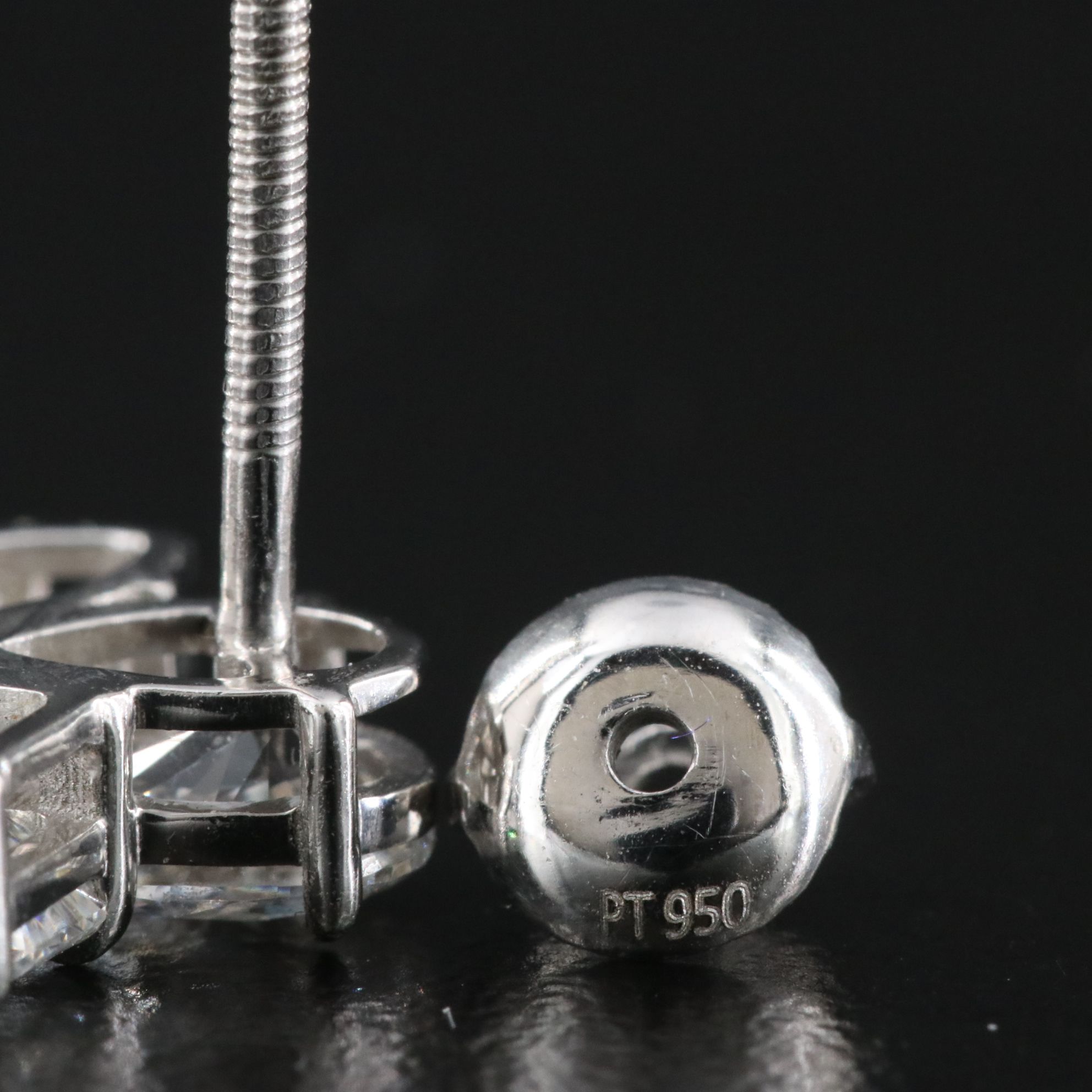 Platinum 2.89 CTW Lab Grown Diamond Earrings