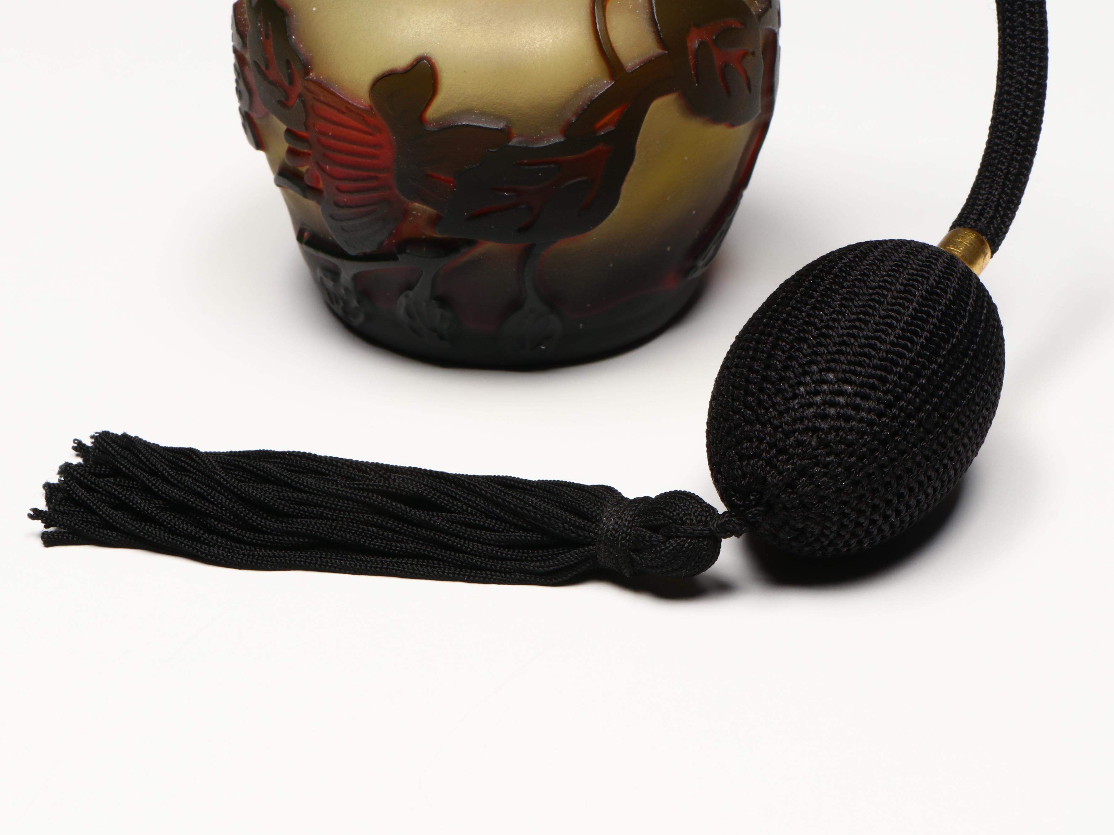 Cameo Glass Perfume Atomizer