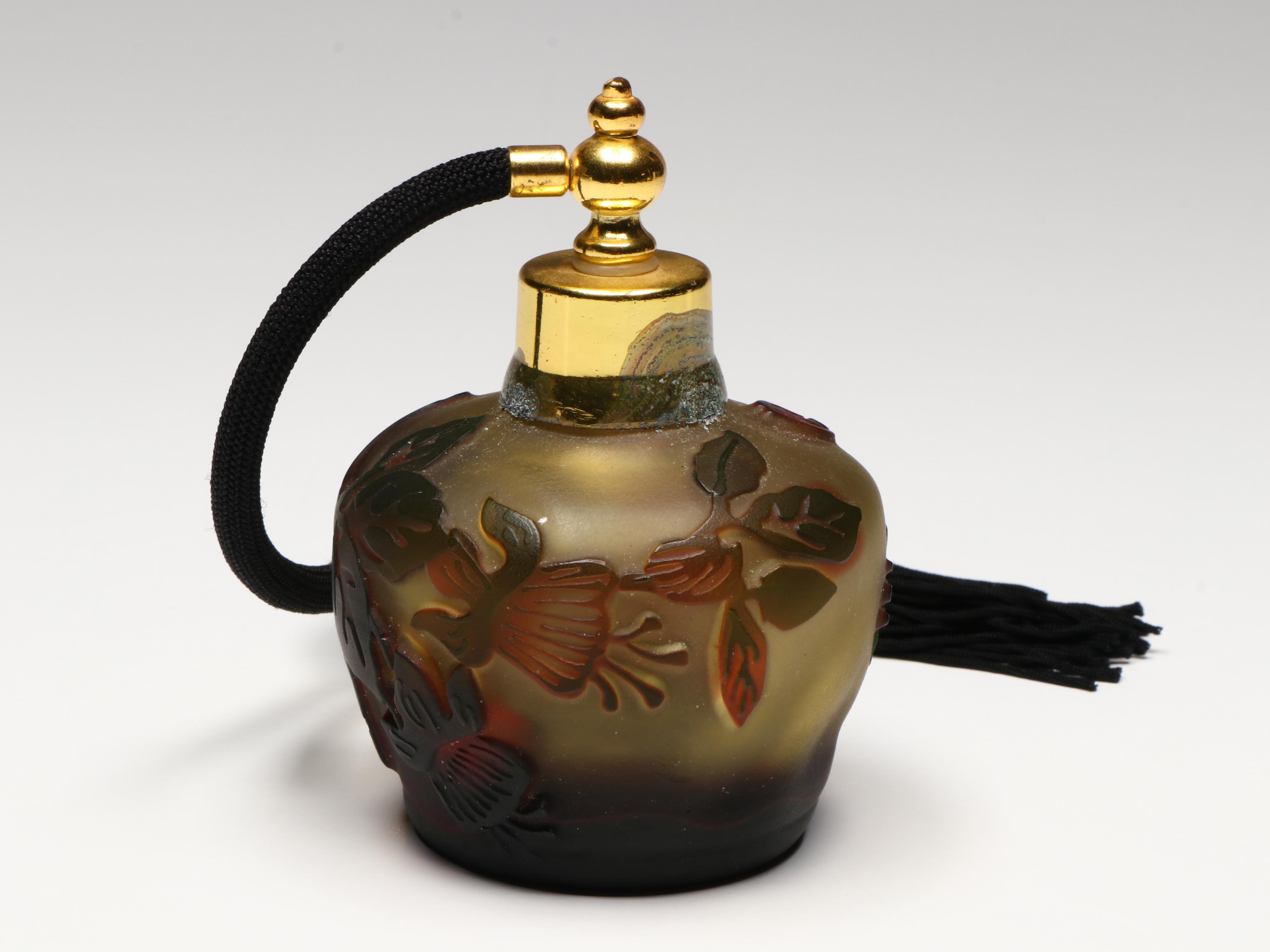 Cameo Glass Perfume Atomizer