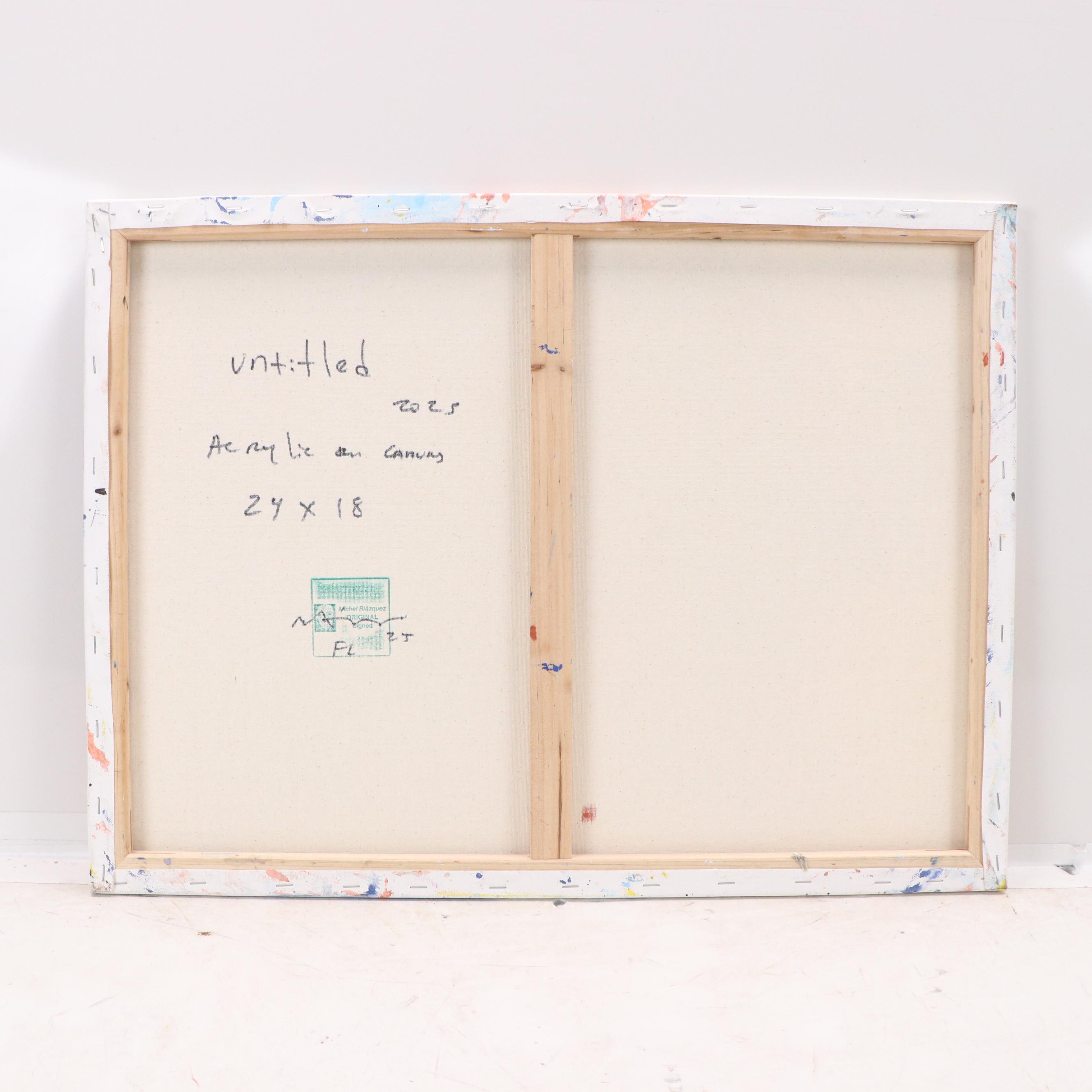 Michel Blázquez Acrylic Painting "Untitled," 2025