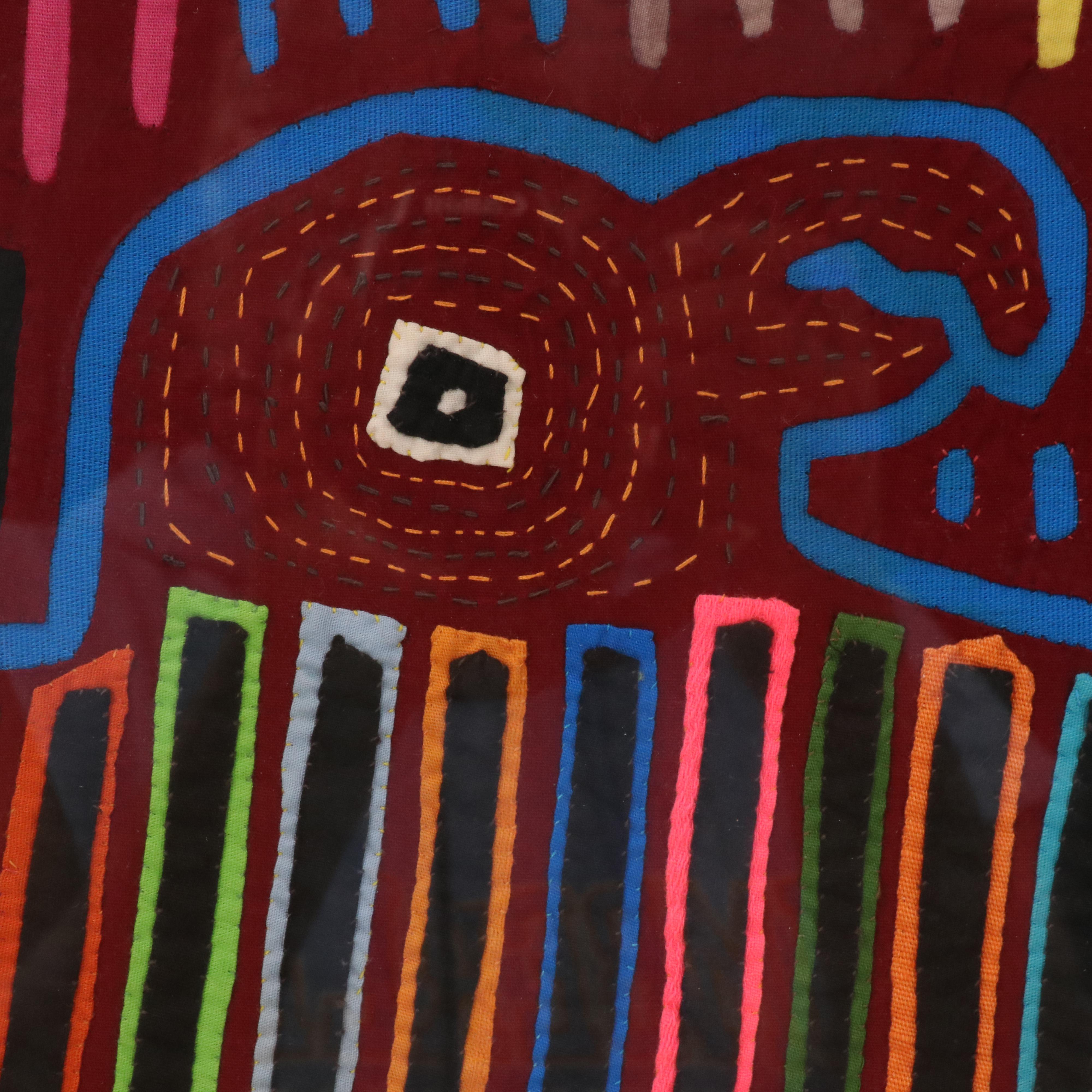 Central American Mola Textile Panel, Mid to Late 20th Century