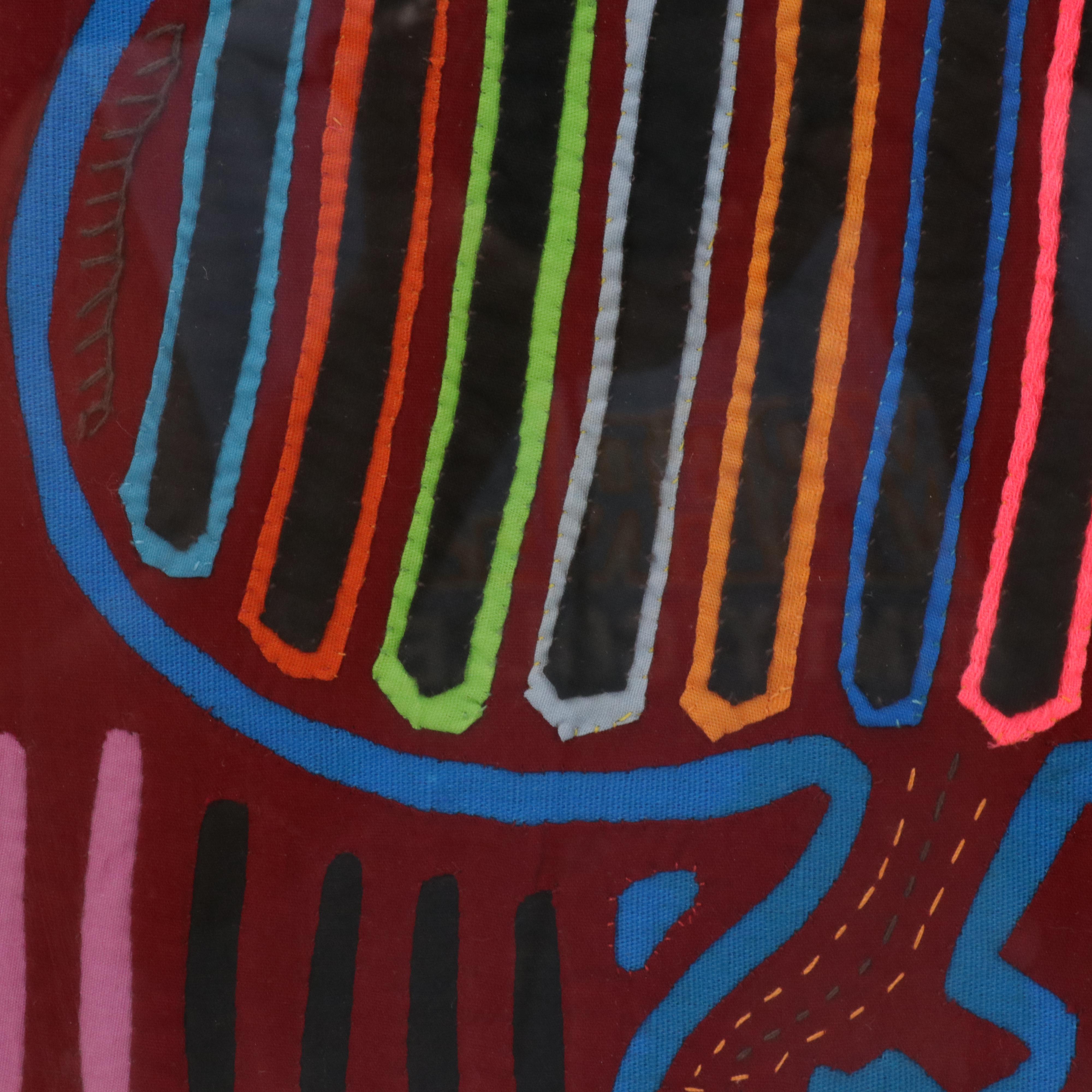 Central American Mola Textile Panel, Mid to Late 20th Century