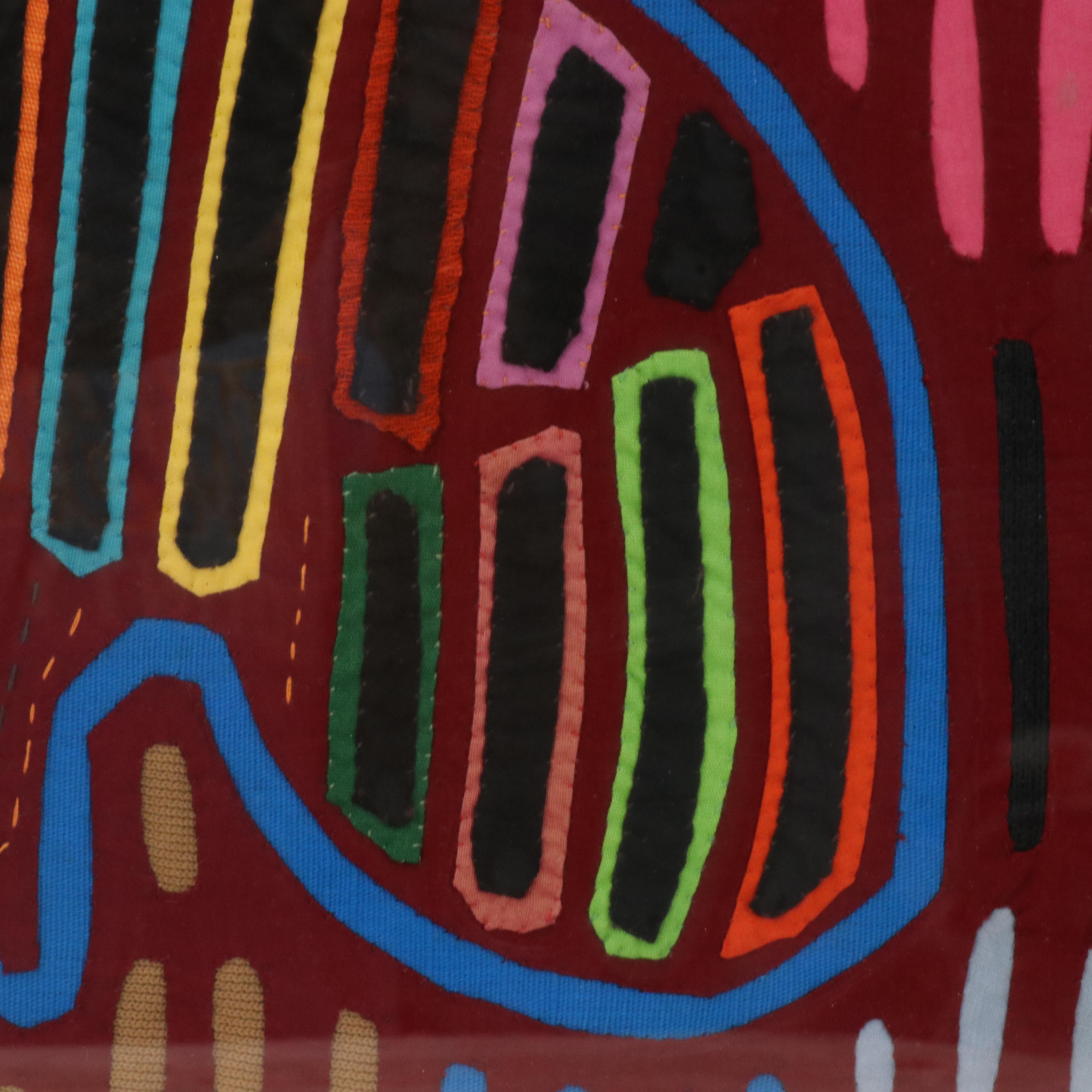 Central American Mola Textile Panel, Mid to Late 20th Century