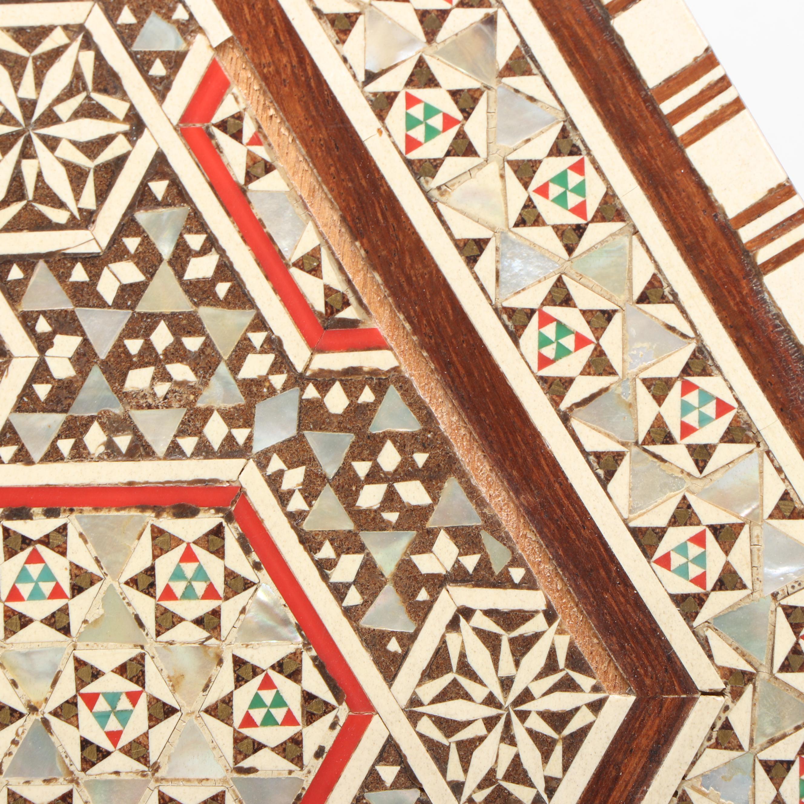 Middle Eastern Style MOP and Camel Bone Inlaid Mosaic Wall Hanging