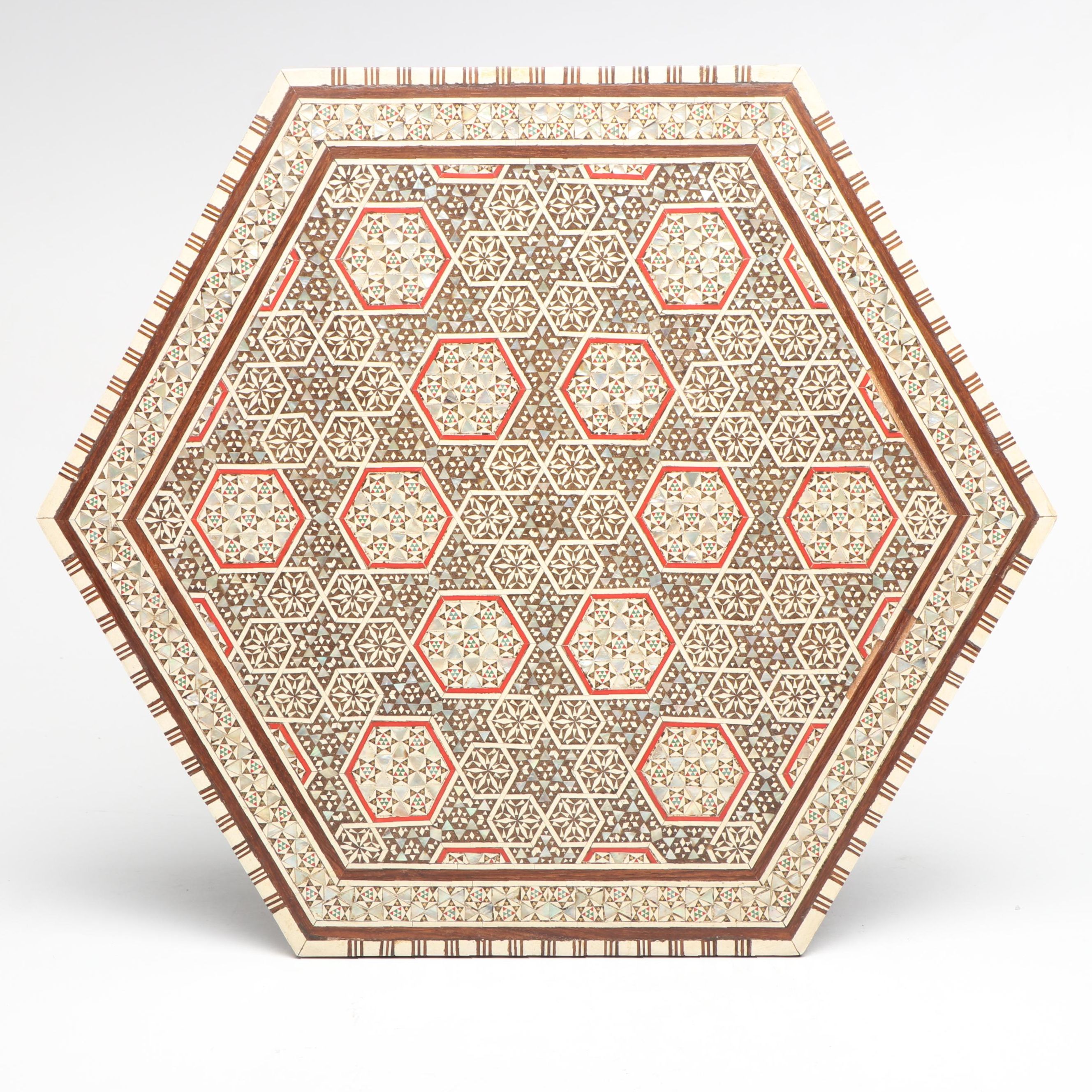 Middle Eastern Style MOP and Camel Bone Inlaid Mosaic Wall Hanging