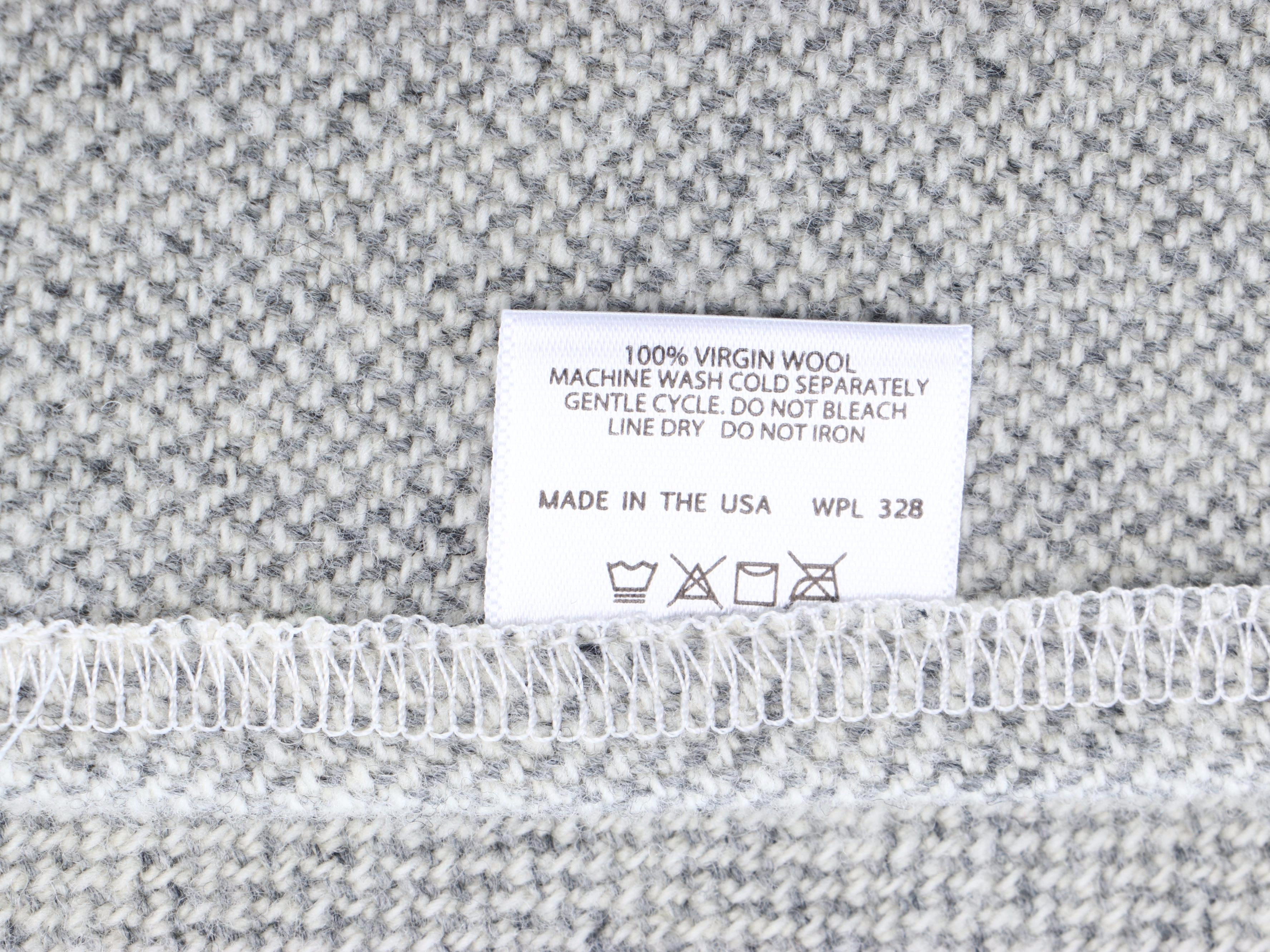 Needlepoint Cotton Throw Pillows with Faribault and Lands' End Throw Blankets