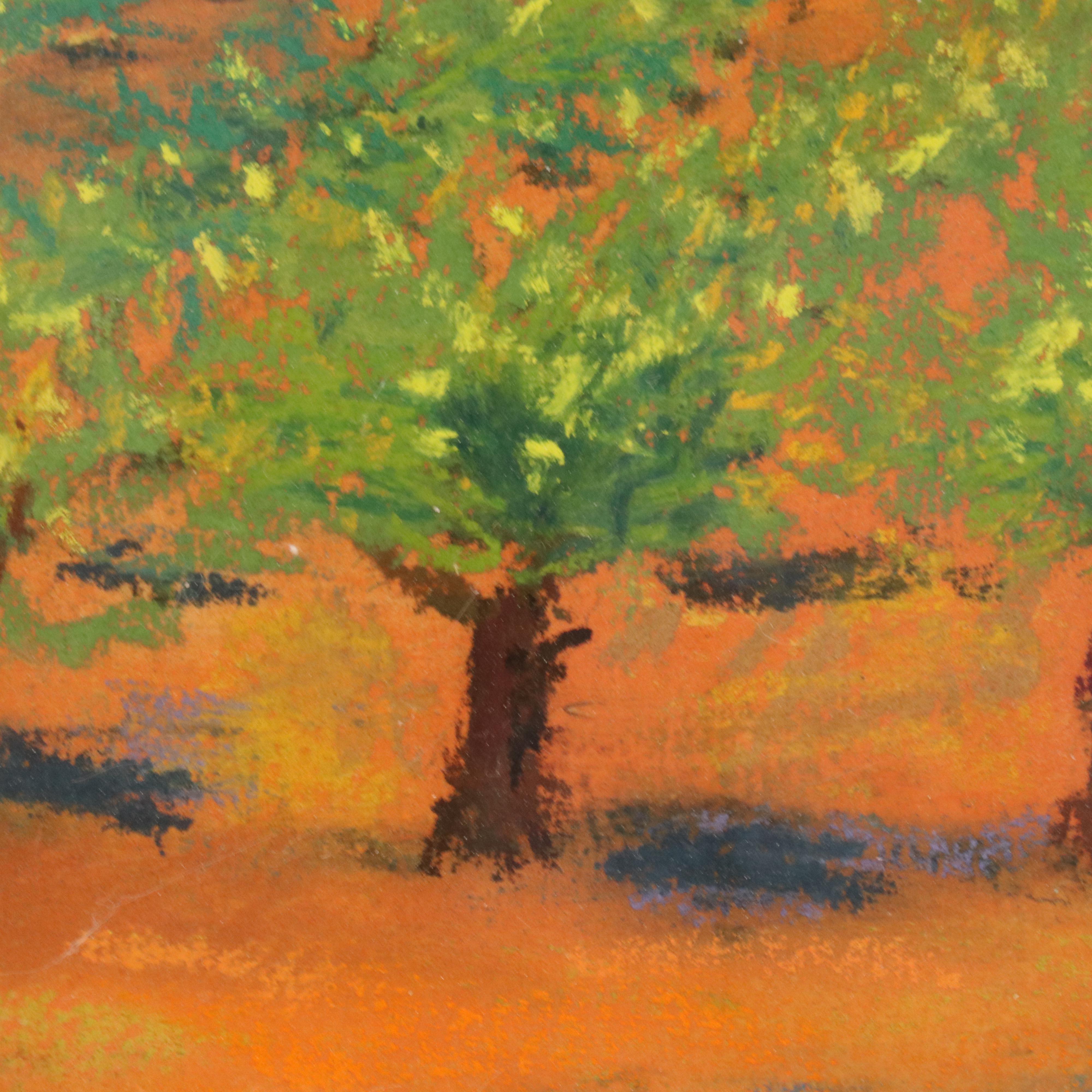 Schmidt Oil Pastel of the Santa Rosa Winery
