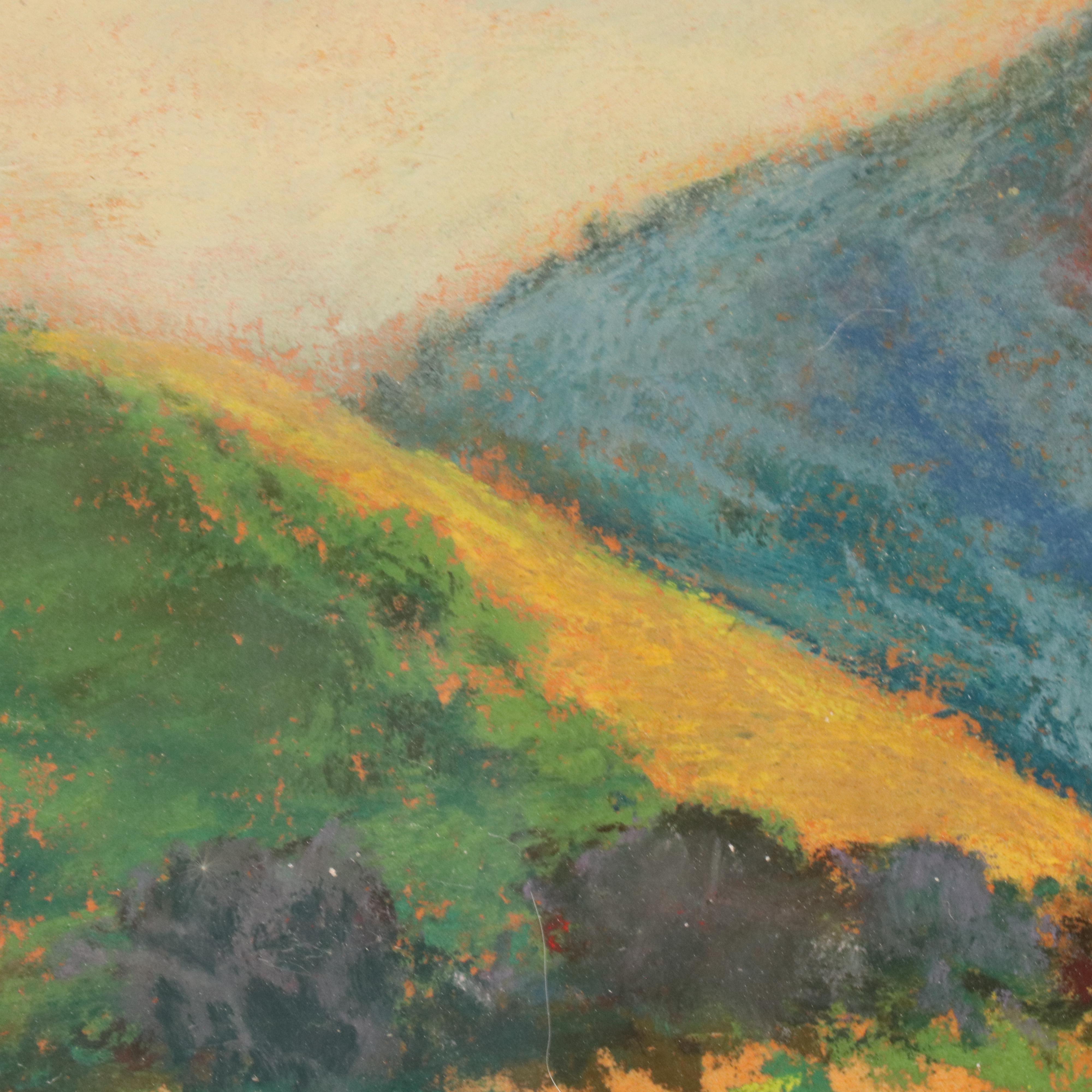 Schmidt Oil Pastel of the Santa Rosa Winery