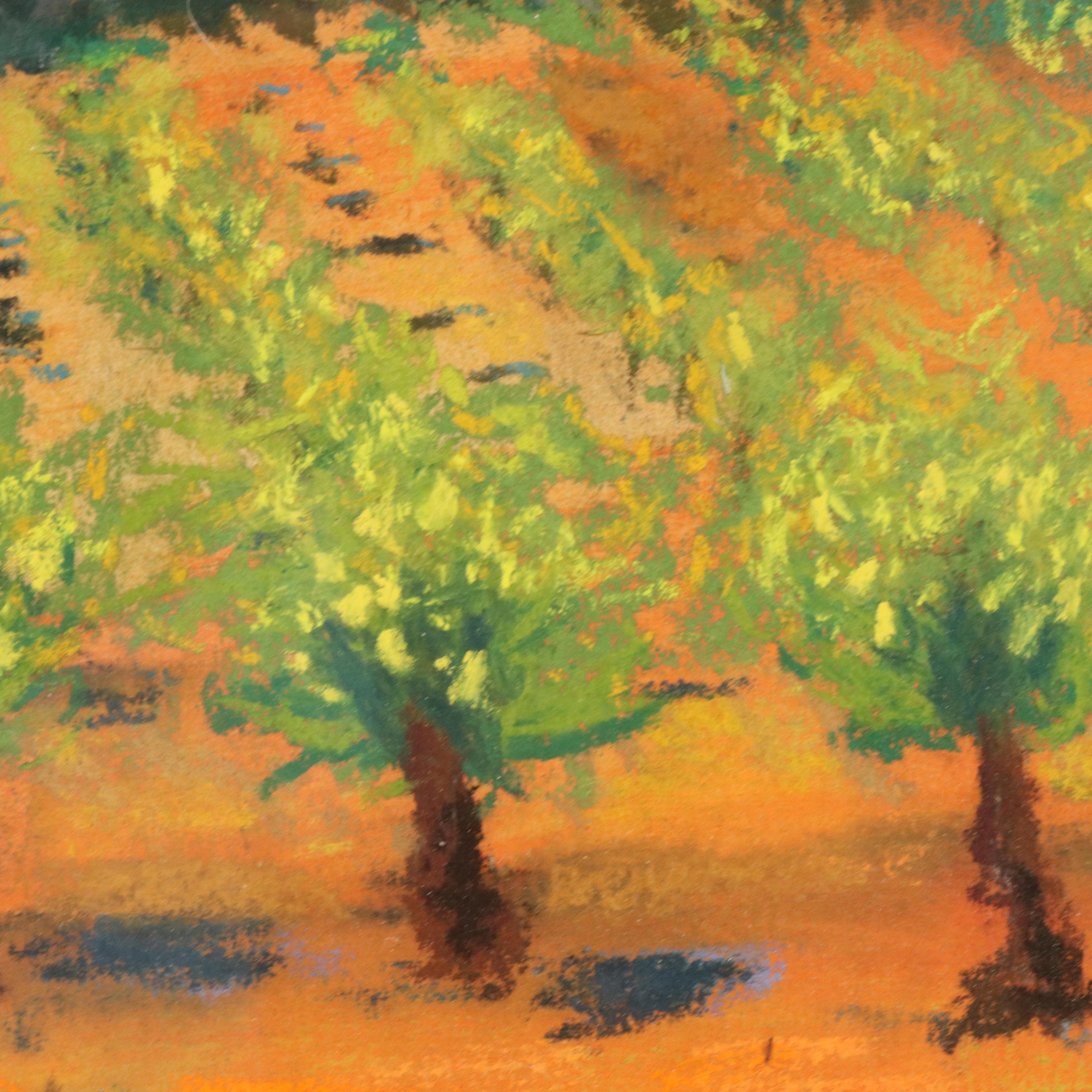 Schmidt Oil Pastel of the Santa Rosa Winery