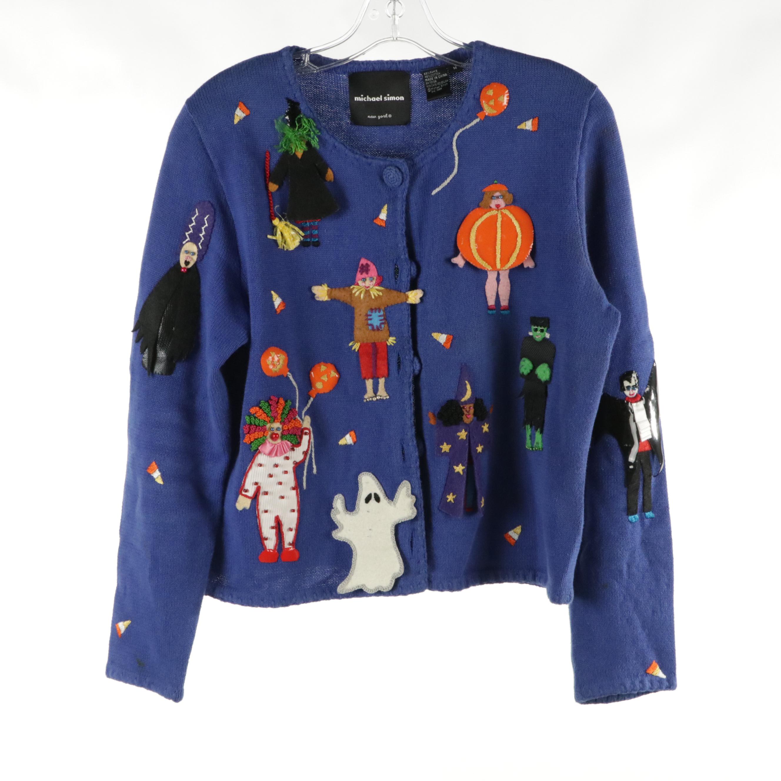 Ladybug Embellished, Embroidered Giraffe and Halloween-Themed Cardigan Sweaters