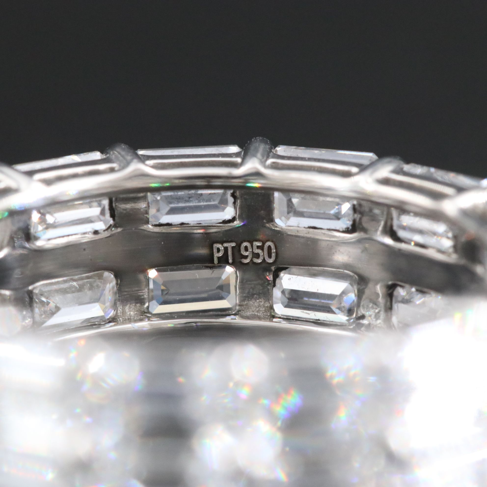 Platinum 8.15 CTW Lab Grown Diamond Double Row Eternity Band