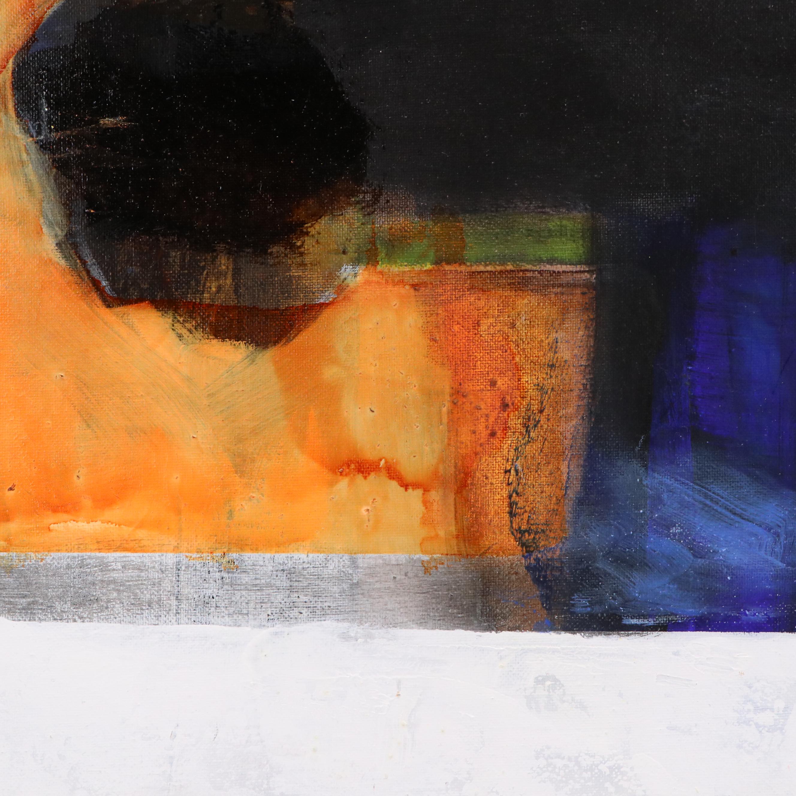 Milagros Pongo Abstract Mixed Media Painting, 21st Century