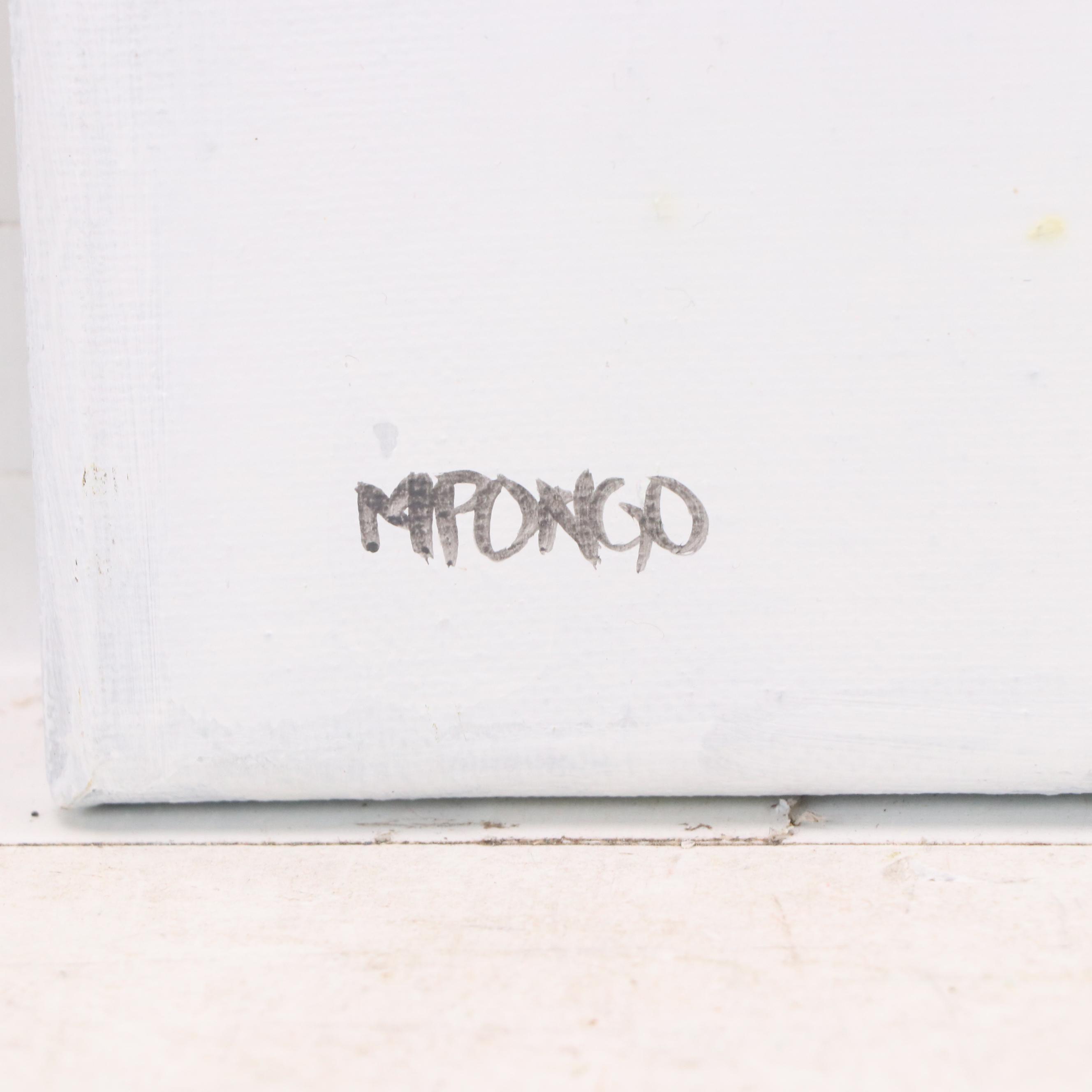 Milagros Pongo Abstract Mixed Media Painting, 21st Century