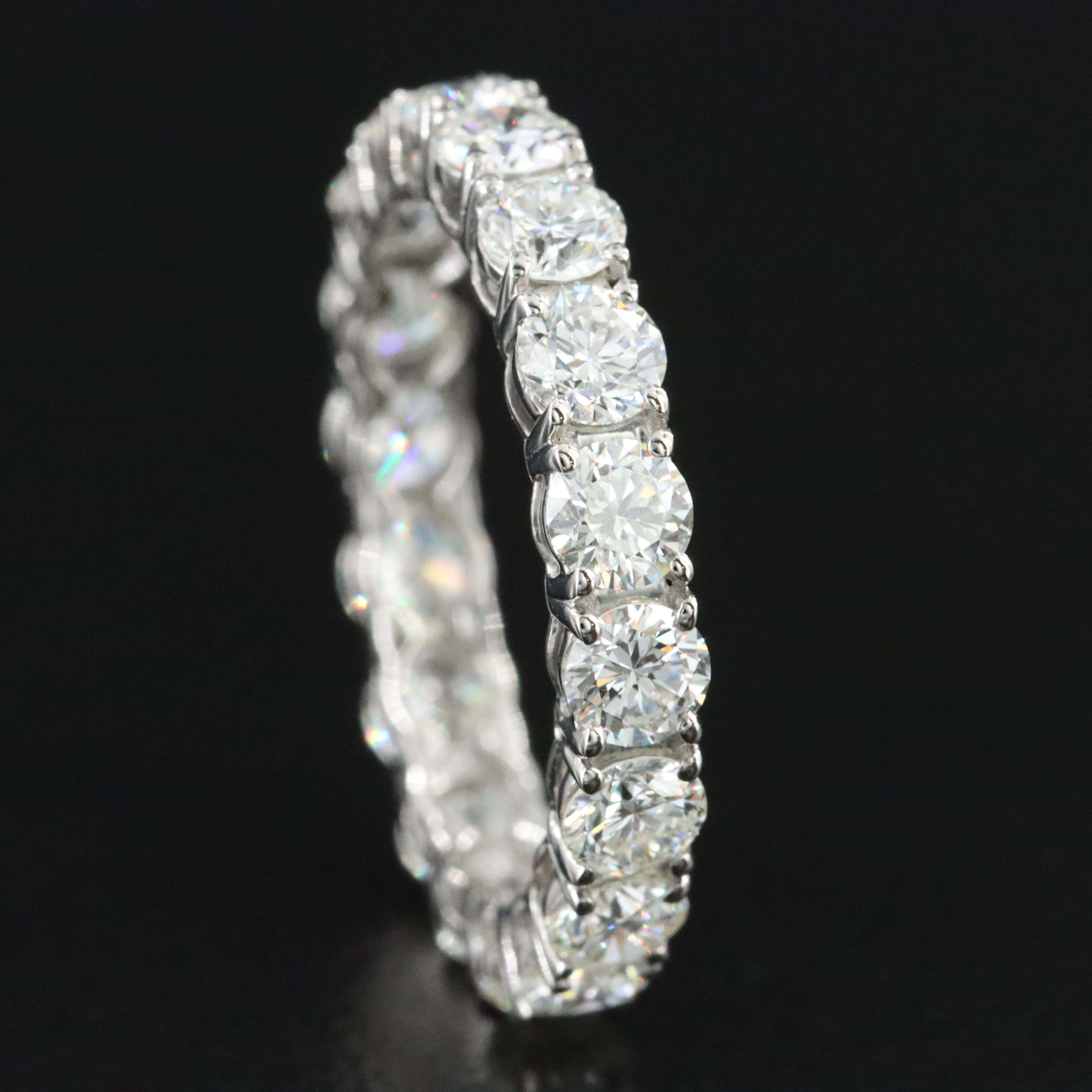 Platinum 3.23 CTW Diamond Eternity Band with GIA Report