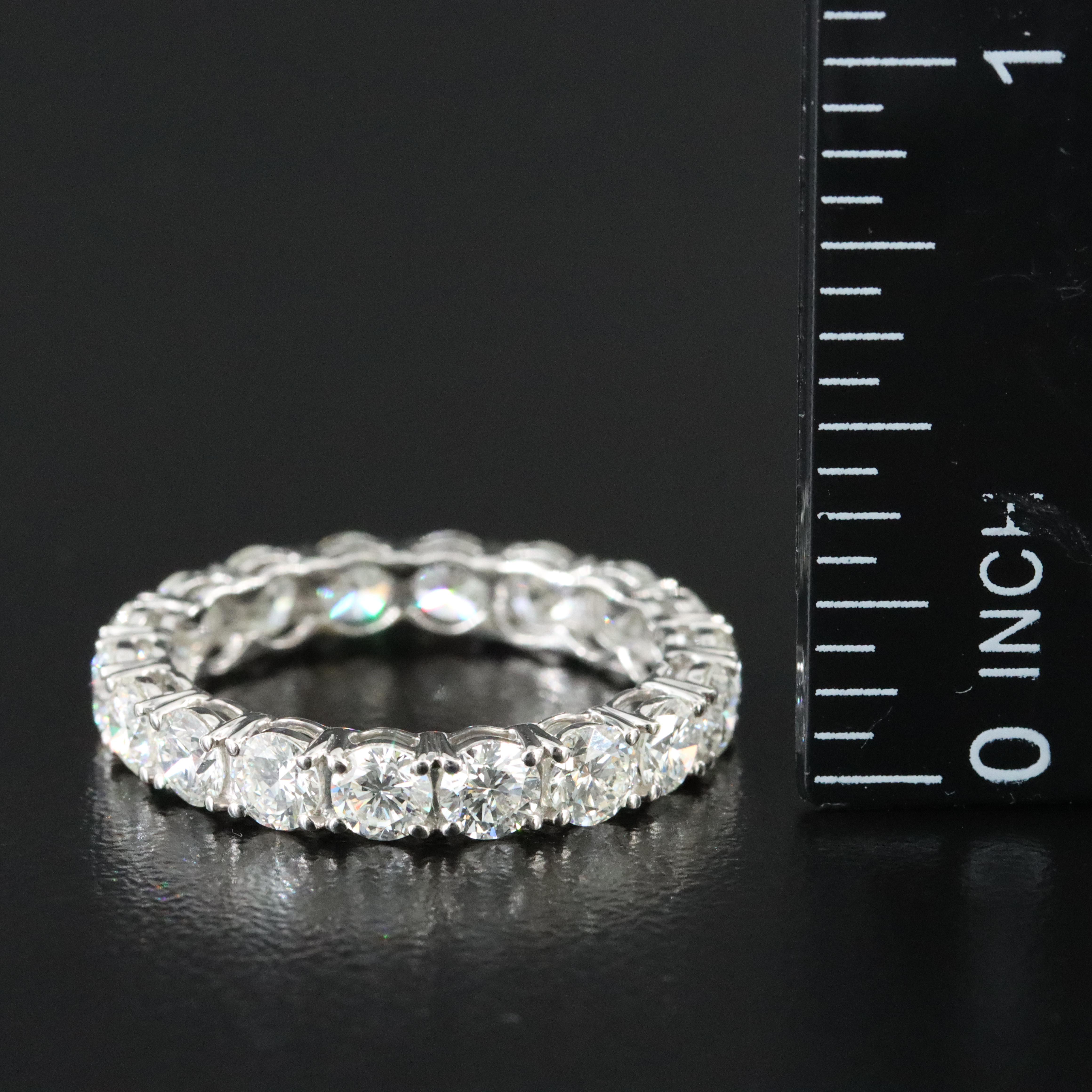 Platinum 3.23 CTW Diamond Eternity Band with GIA Report