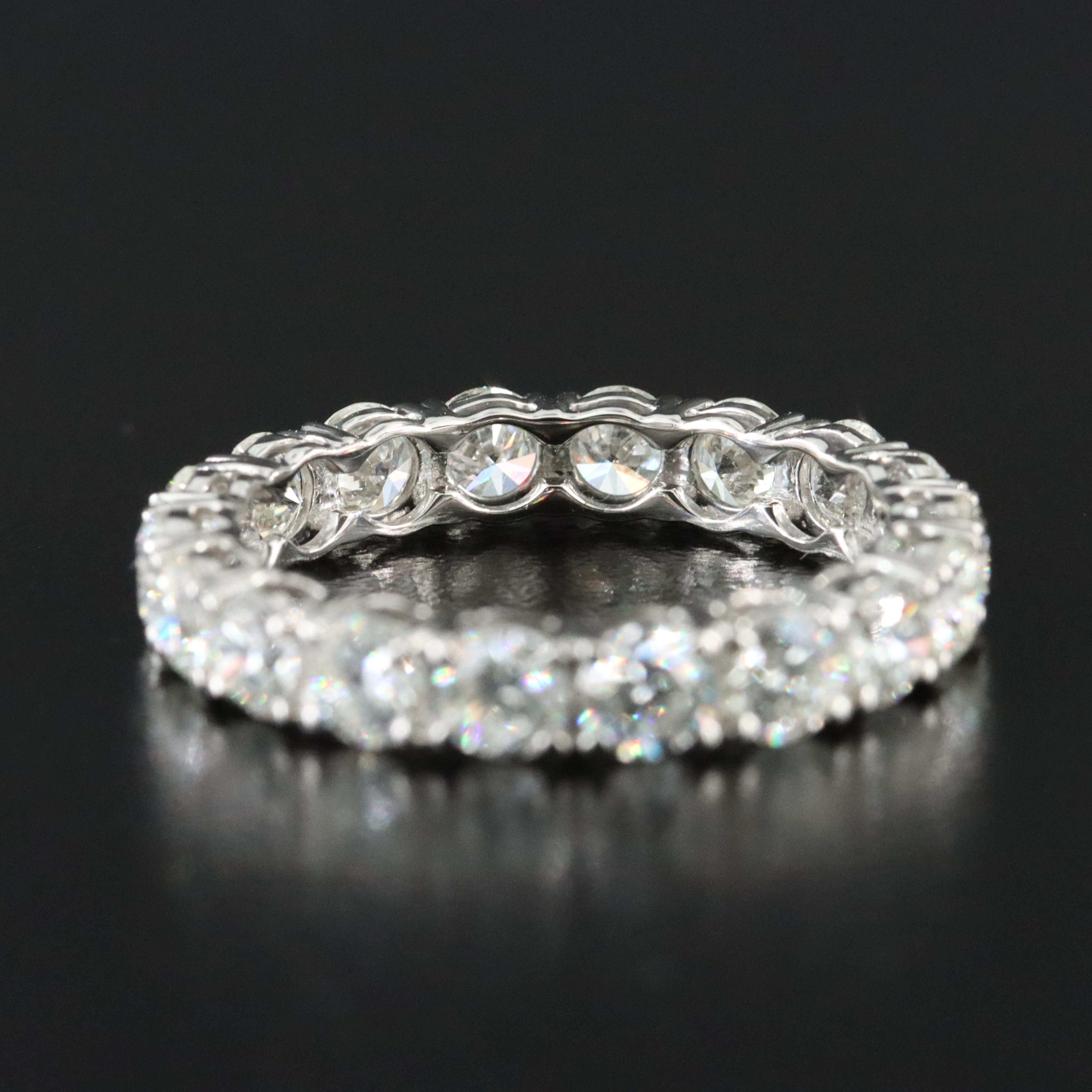 Platinum 3.23 CTW Diamond Eternity Band with GIA Report