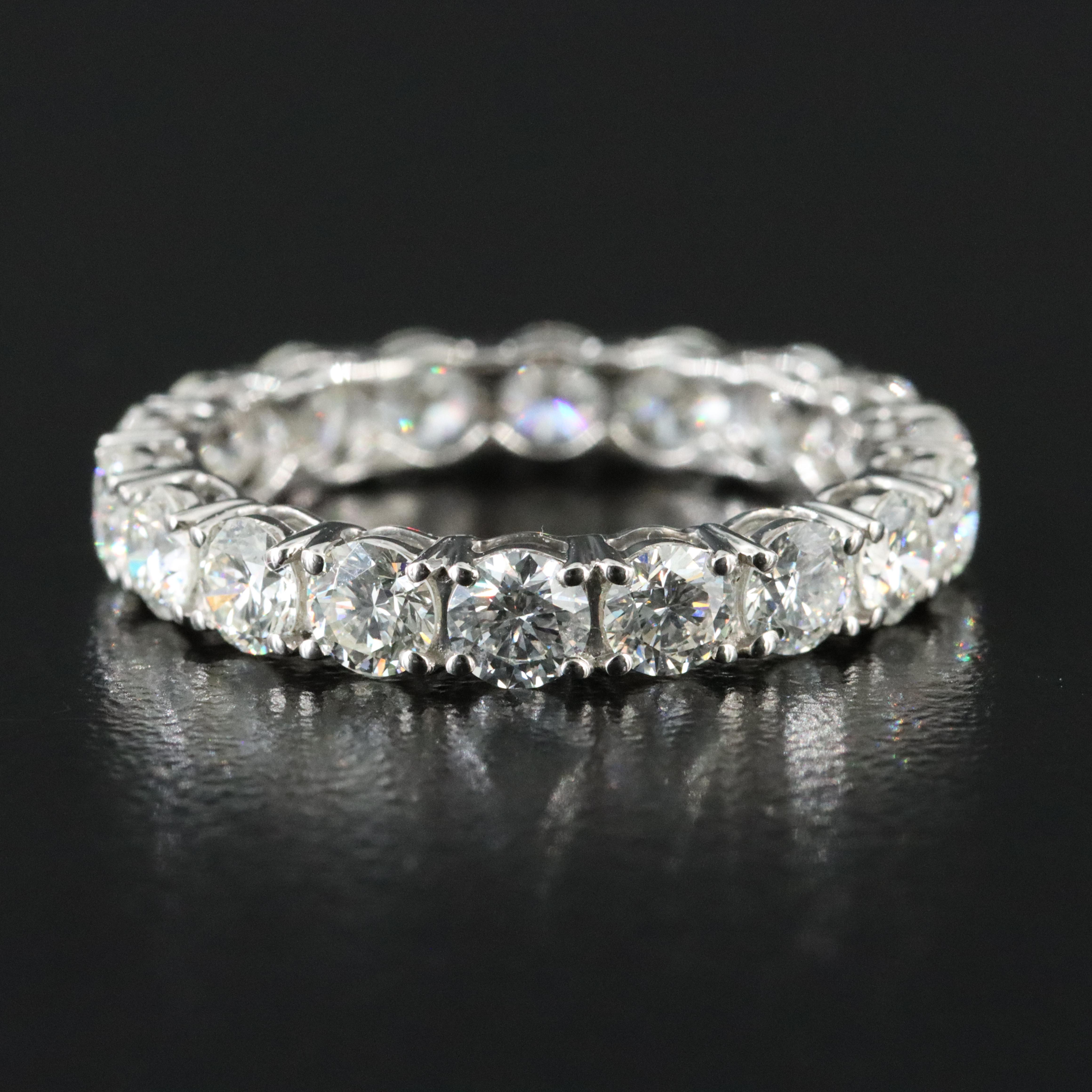 Platinum 3.23 CTW Diamond Eternity Band with GIA Report