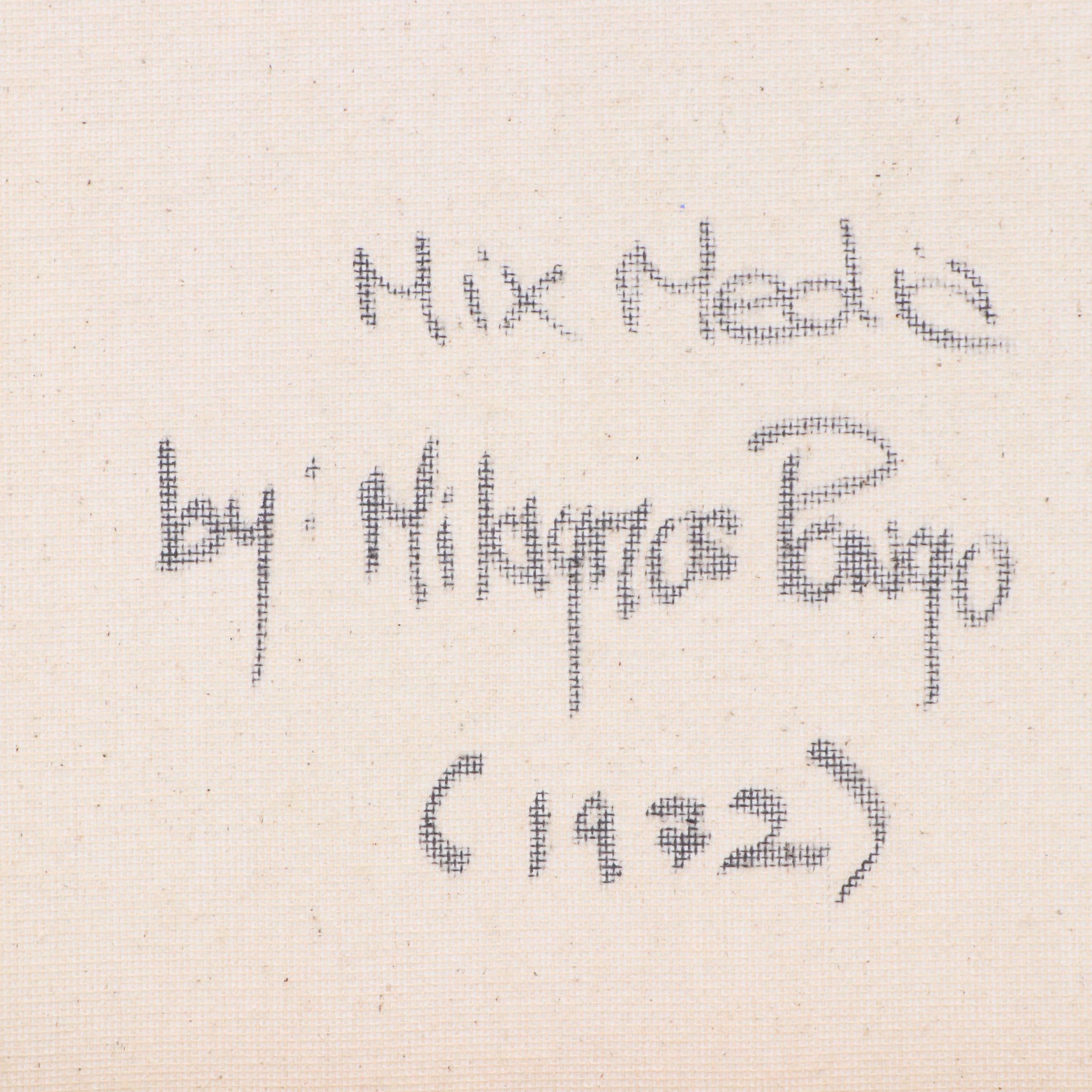 Milagros Pongo Abstract Mixed Media Painting, 21st Century