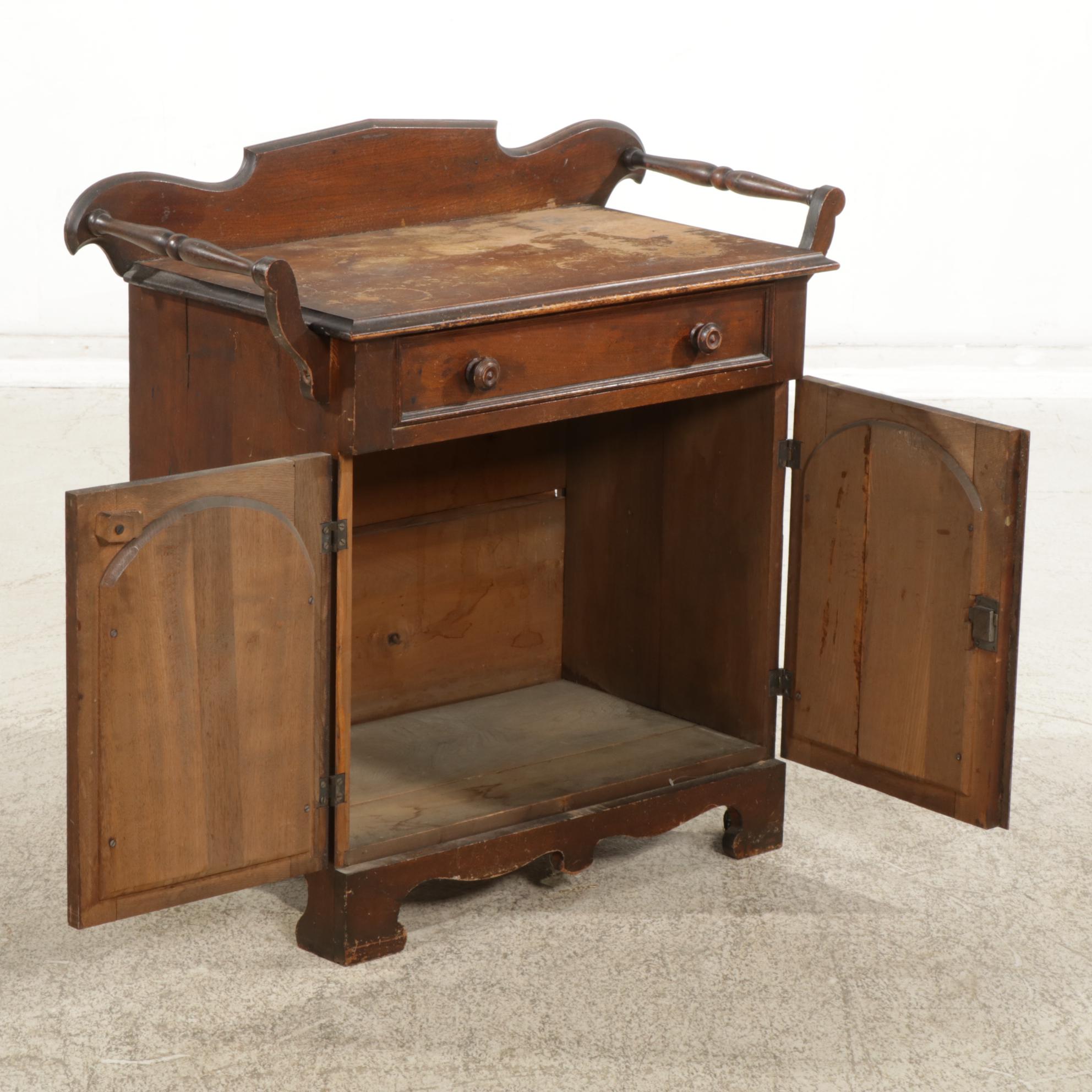 Walnut Washstand, Late 19th to Early 20th Century