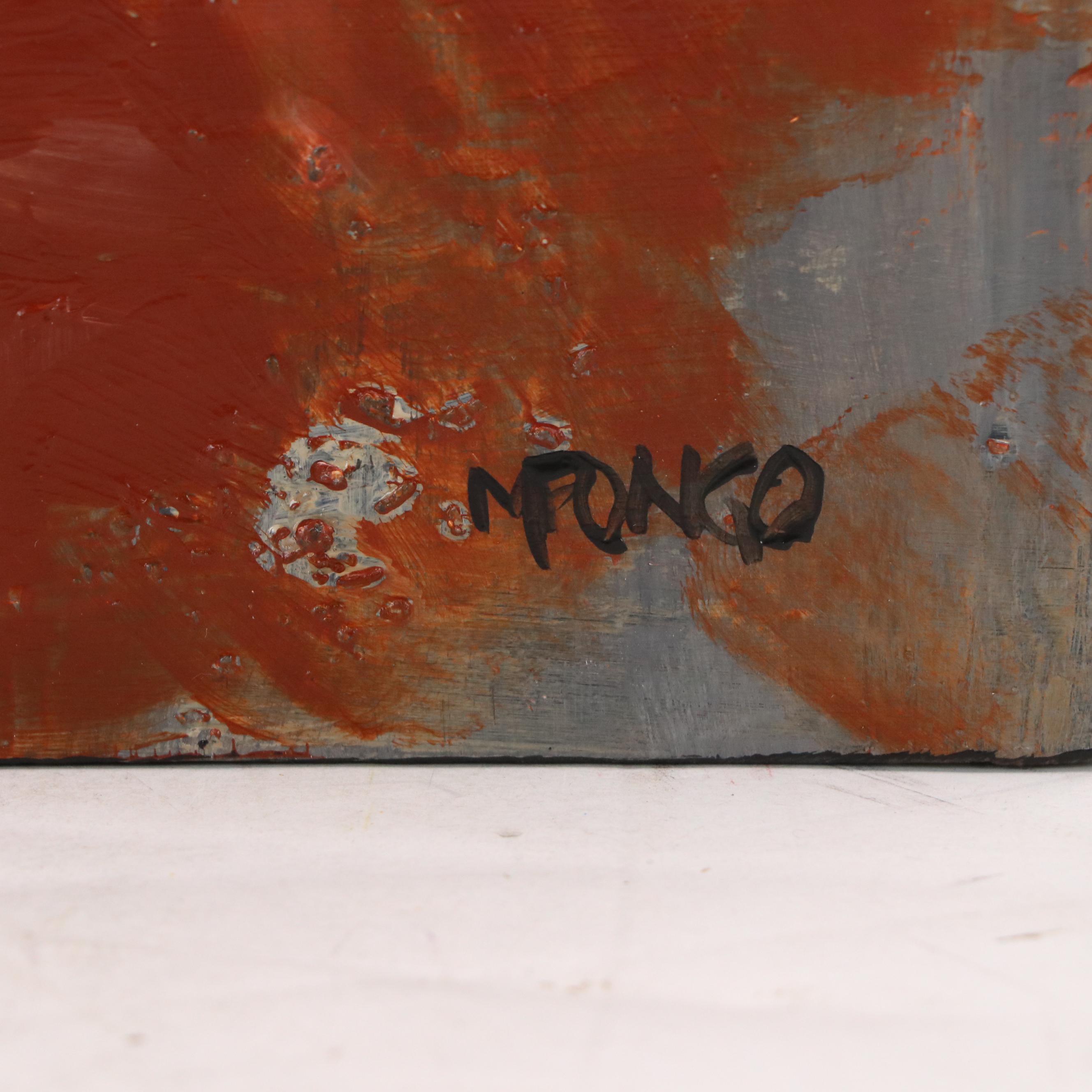 Milagros Pongo Abstract Mixed Media Painting, 21st Century