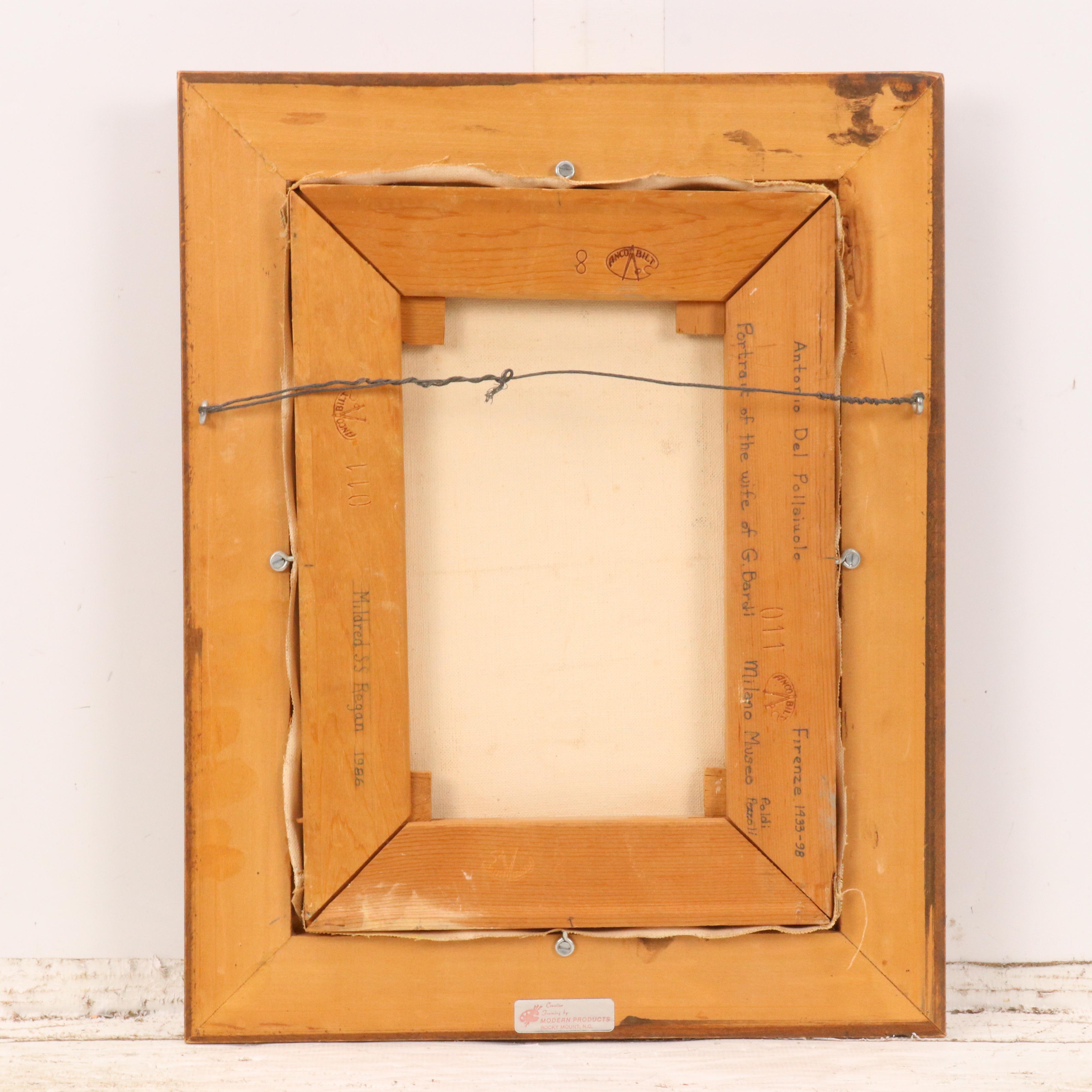 Mildred Regan Acrylic Painting After Antonio Del Pollaiuolo