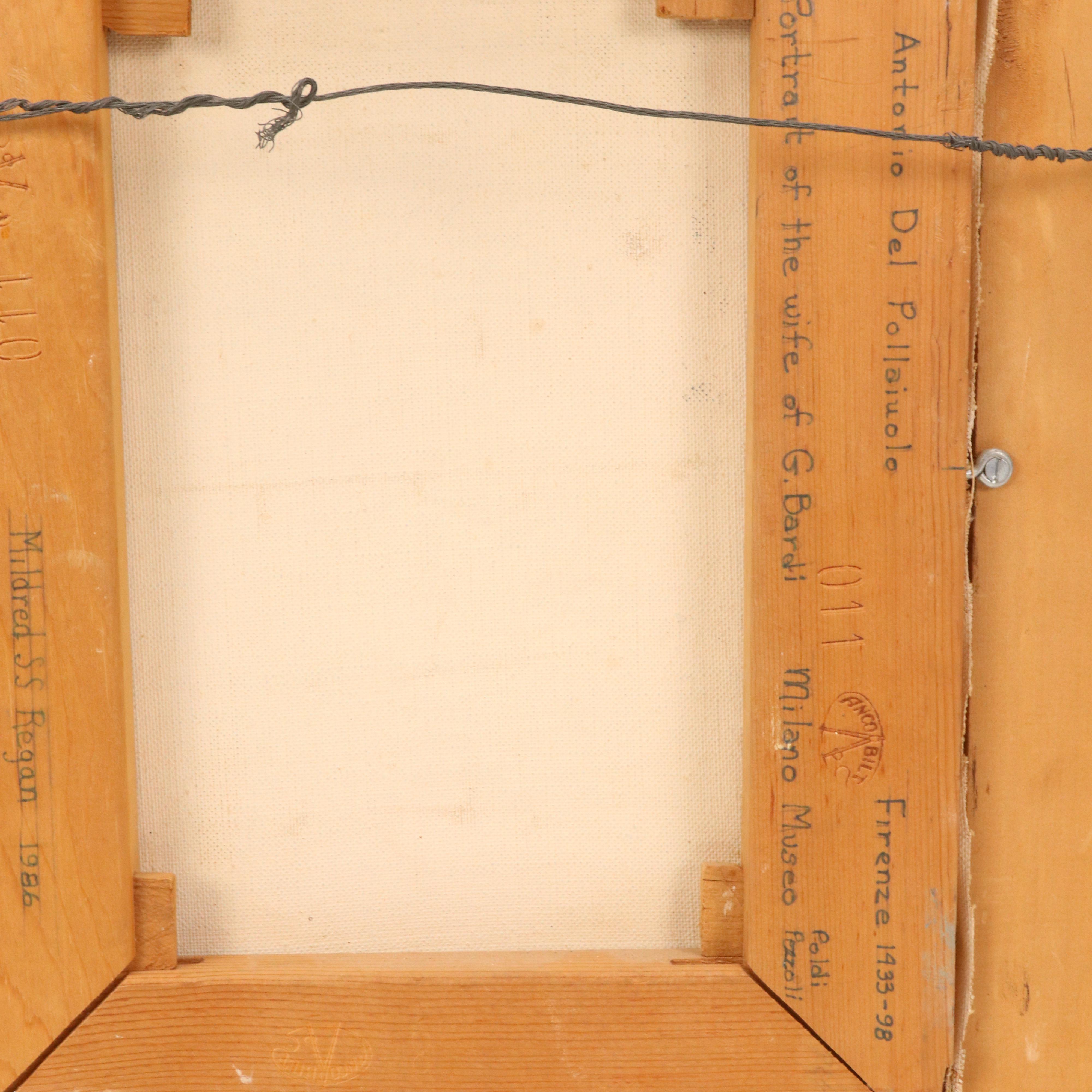 Mildred Regan Acrylic Painting After Antonio Del Pollaiuolo