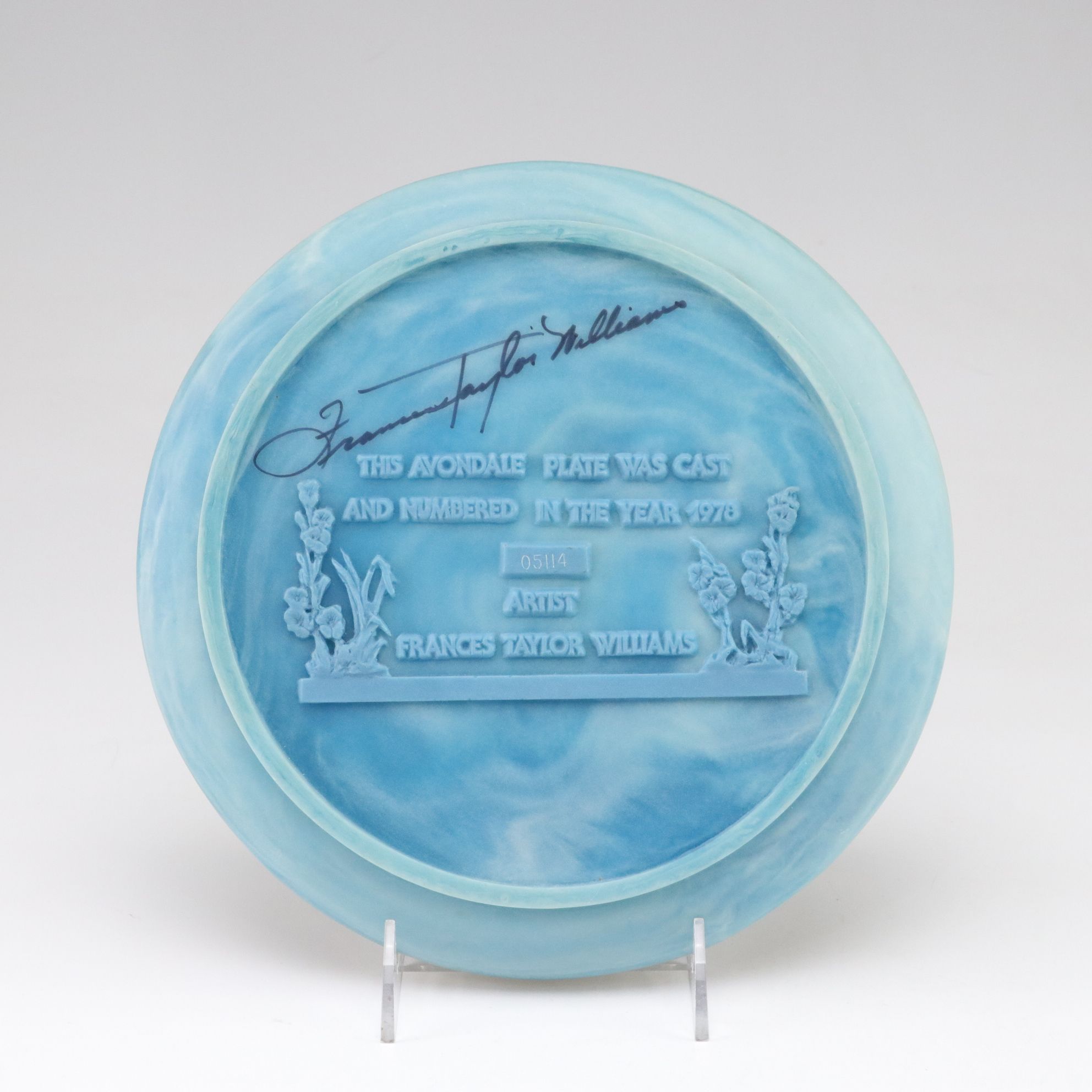 Signed Frances Taylor Williams Incolay Plate & Jewelry Box