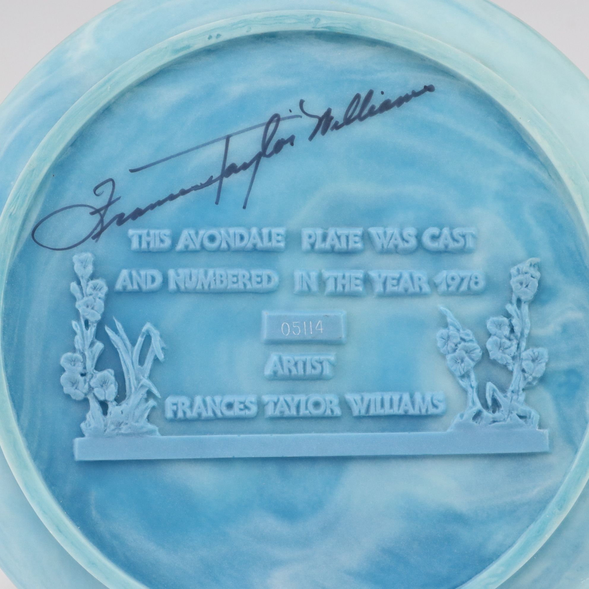 Signed Frances Taylor Williams Incolay Plate & Jewelry Box