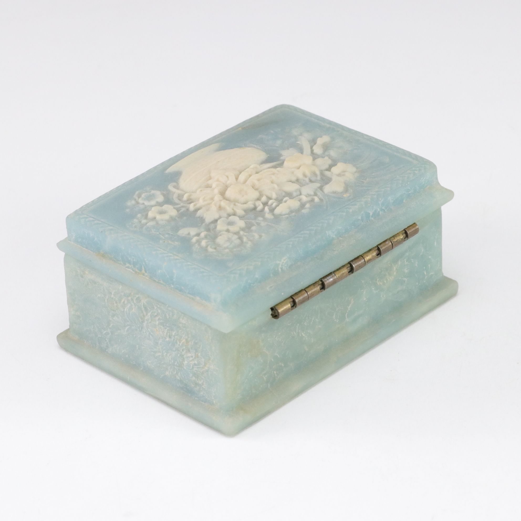 Signed Frances Taylor Williams Incolay Plate & Jewelry Box