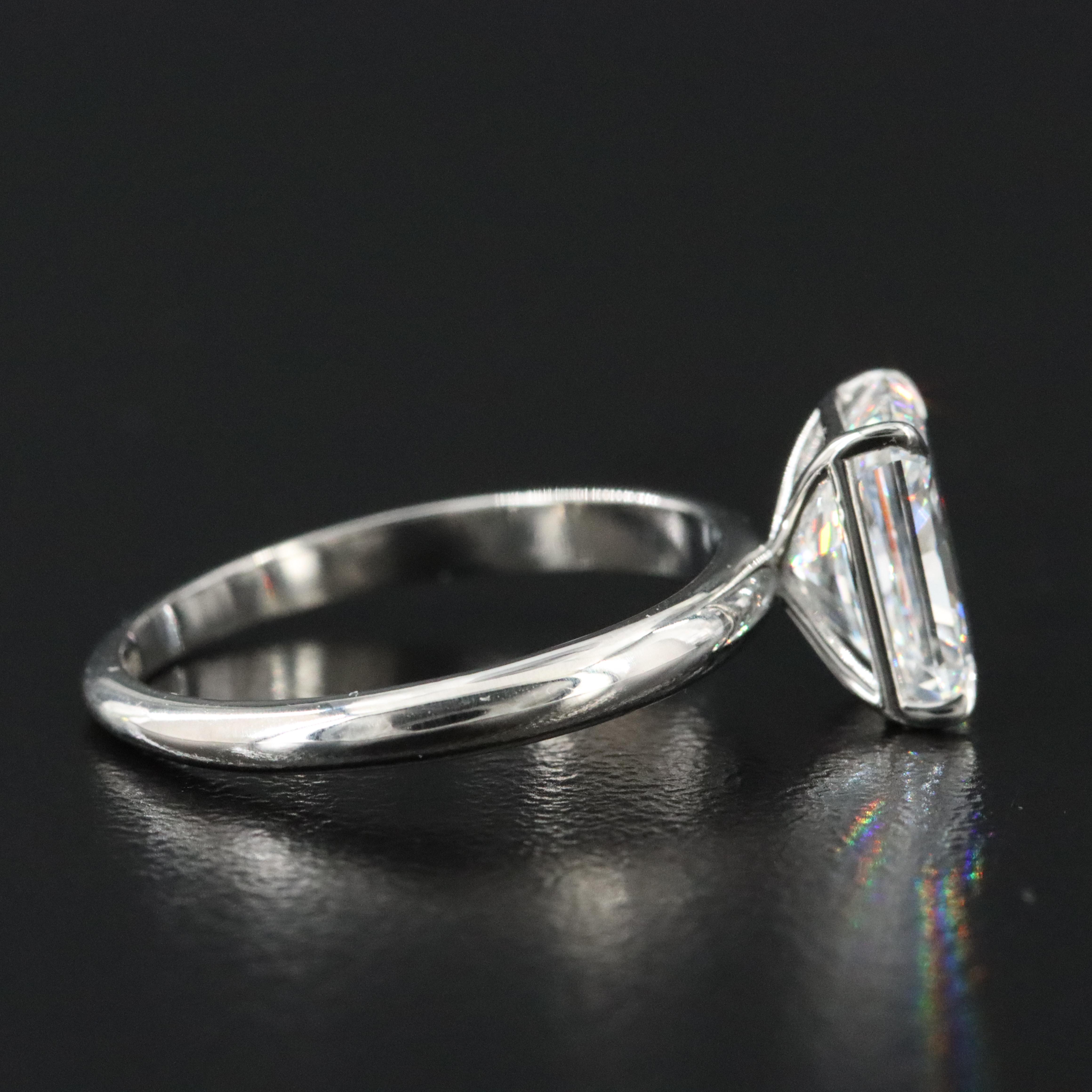 Platinum 2.19 CT Lab Grown Diamond Solitaire Ring with IGI Report