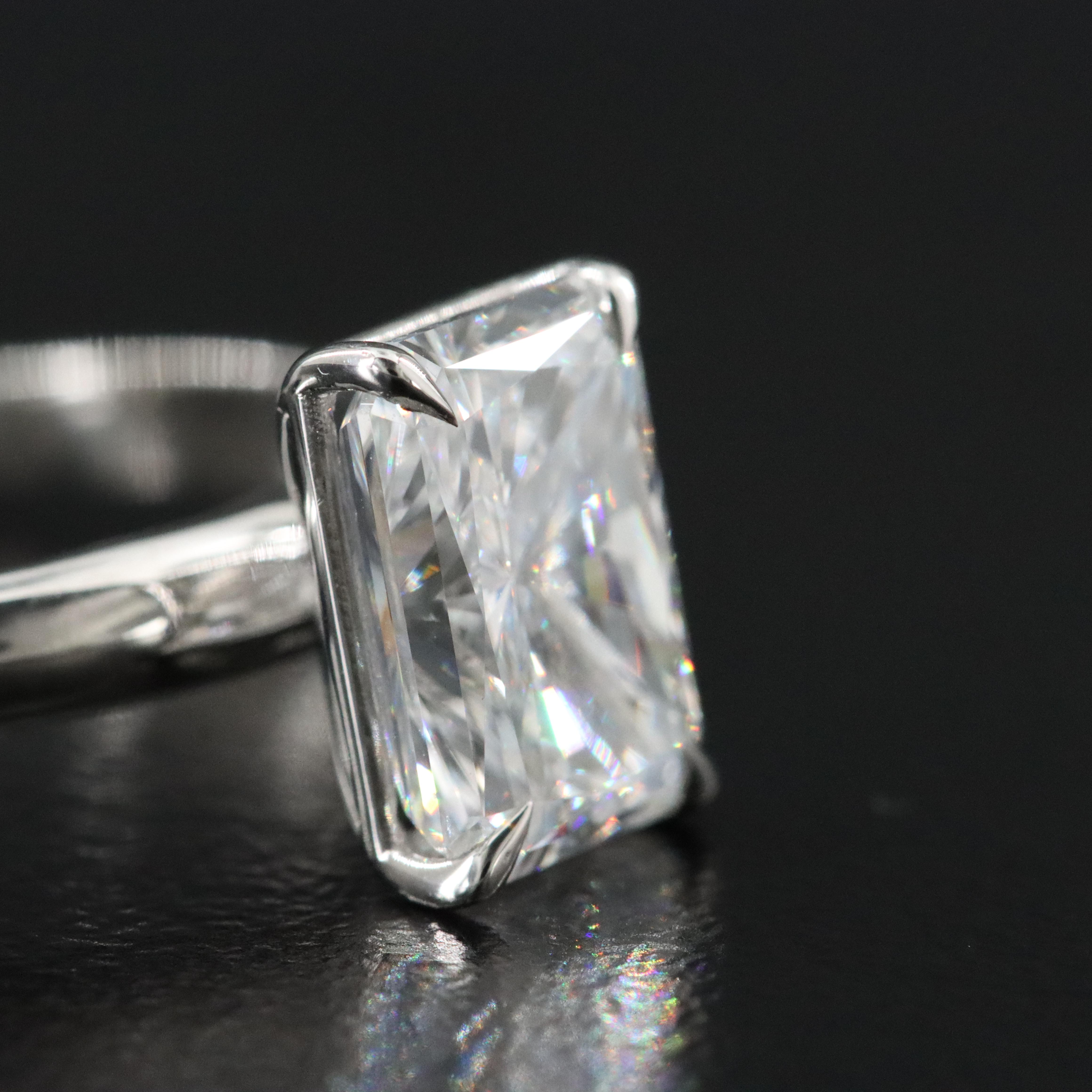 Platinum 2.19 CT Lab Grown Diamond Solitaire Ring with IGI Report