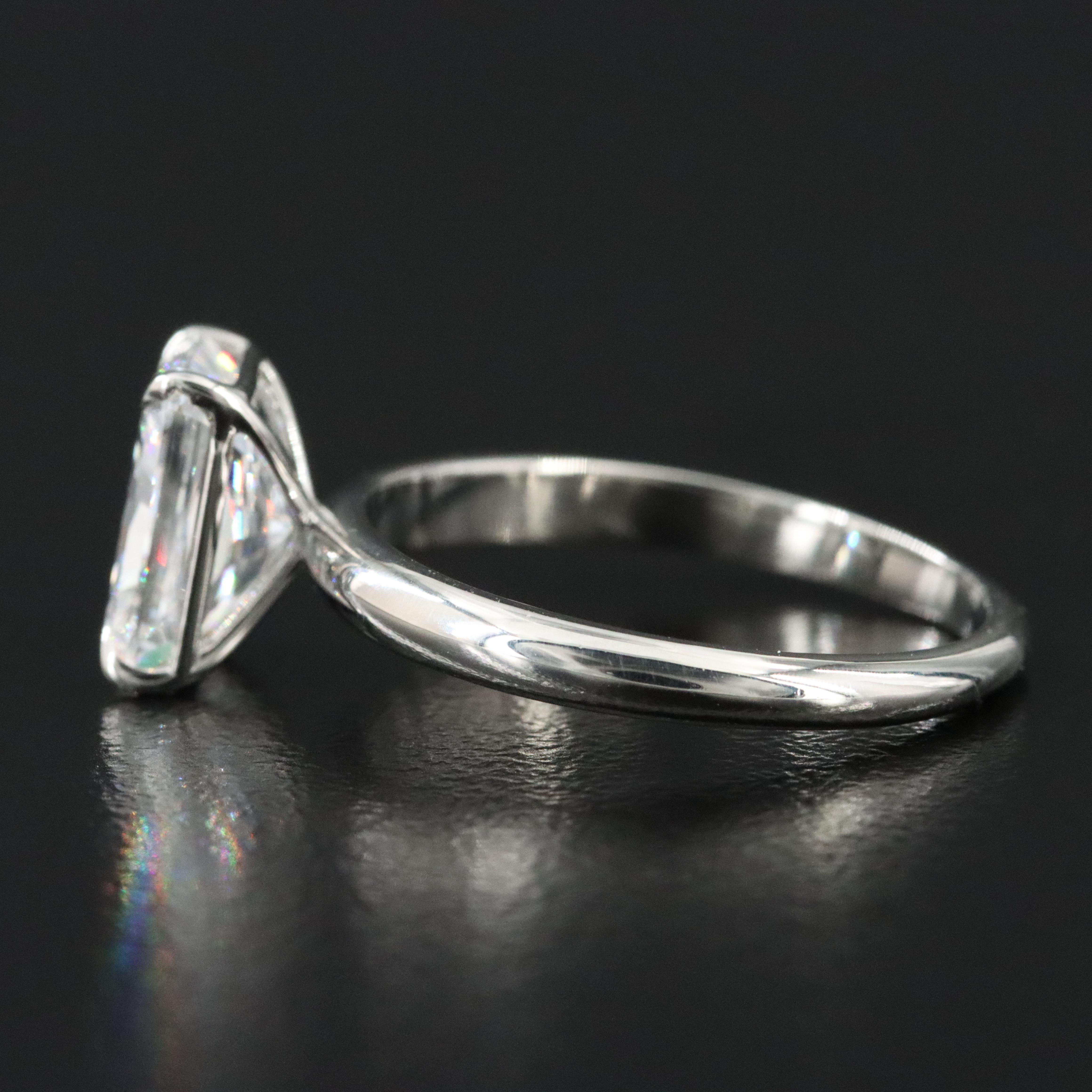 Platinum 2.19 CT Lab Grown Diamond Solitaire Ring with IGI Report