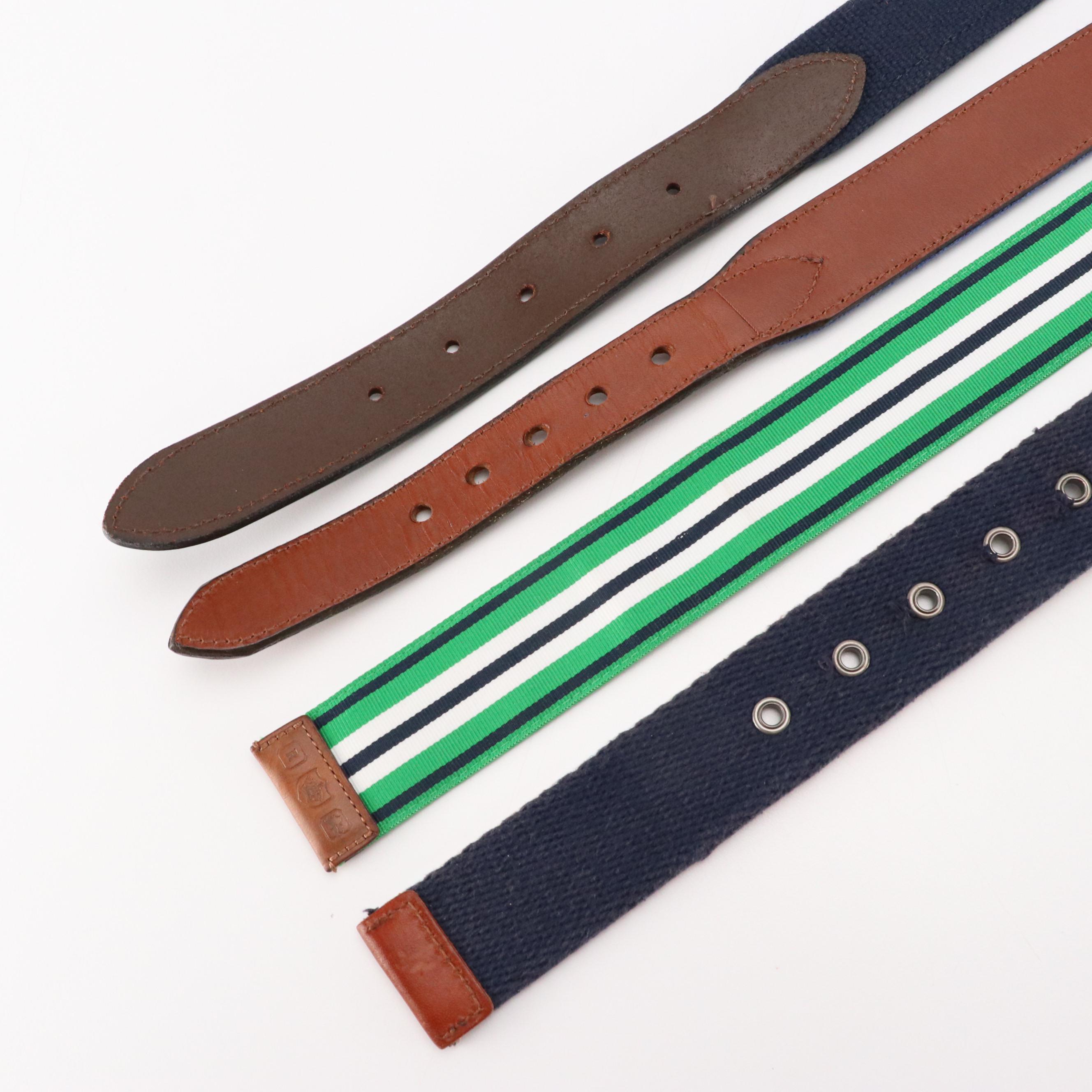 Men's Polo Ralph Lauren, Vineyard Vines, American Eagle & Other Patterned Belts