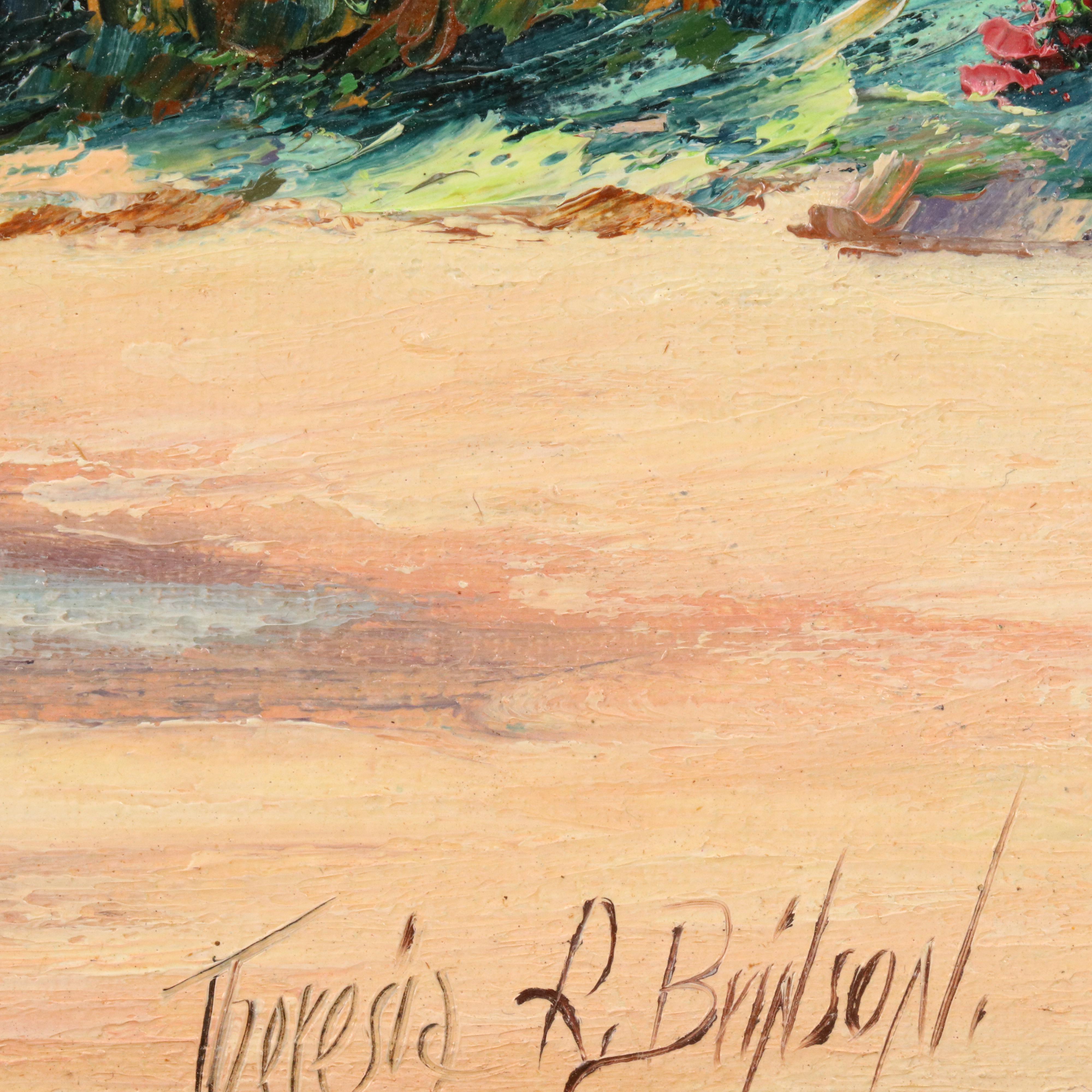 Theresia Brinson Hawaiian Landscape Oil Painting "Oalu," 1983