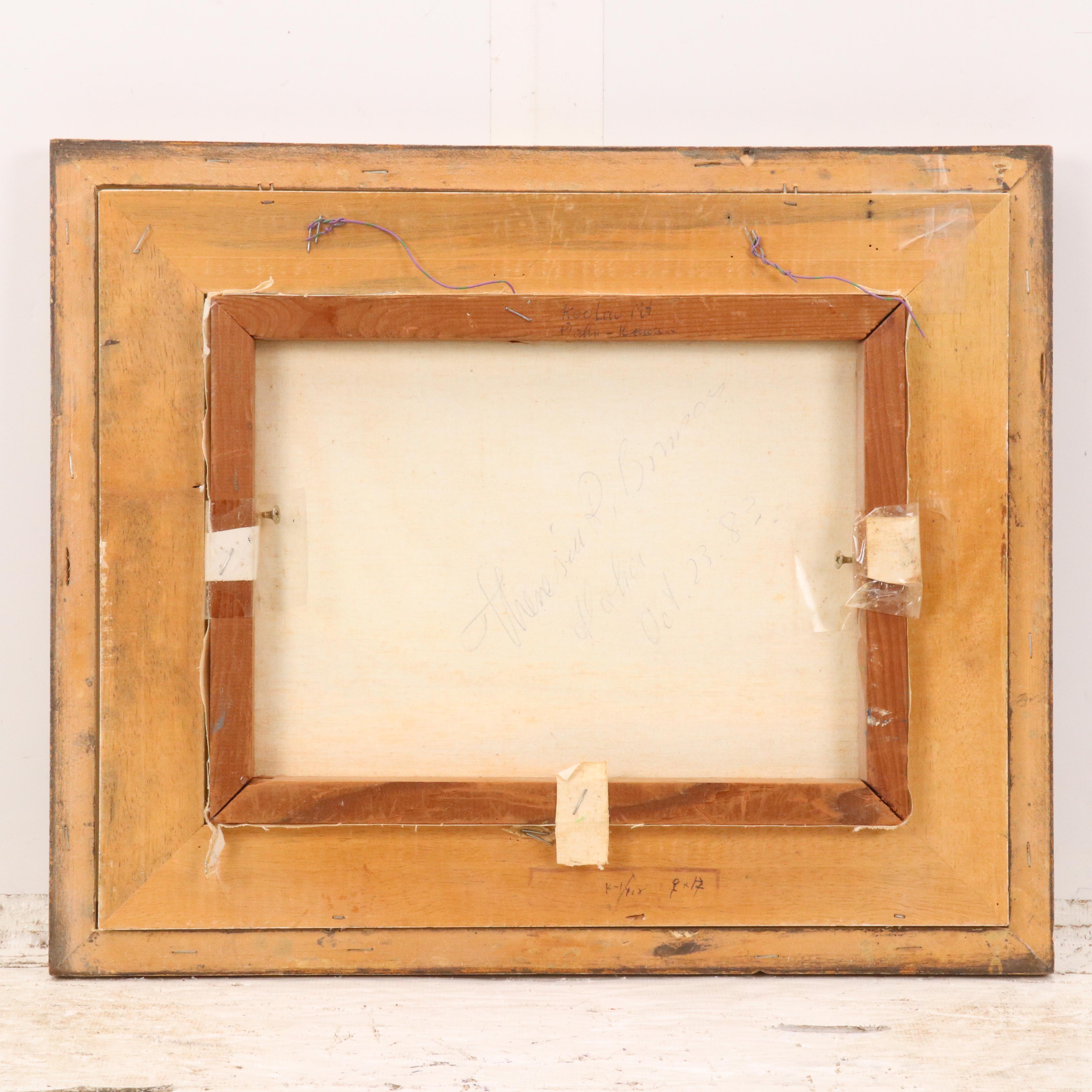 Theresia Brinson Hawaiian Landscape Oil Painting "Oalu," 1983