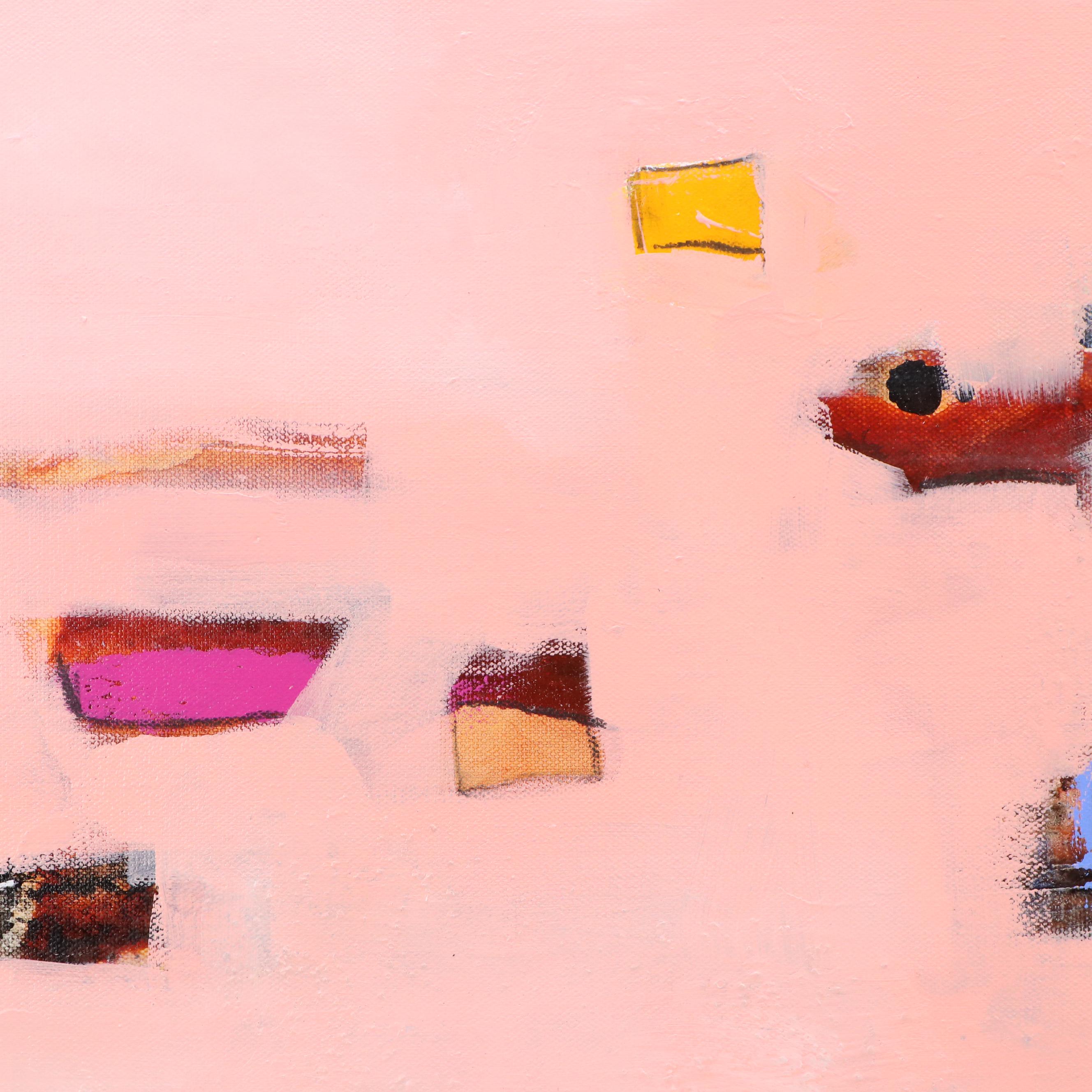 Milagros Pongo Abstract Mixed Media Painting "Balance," 21st Century