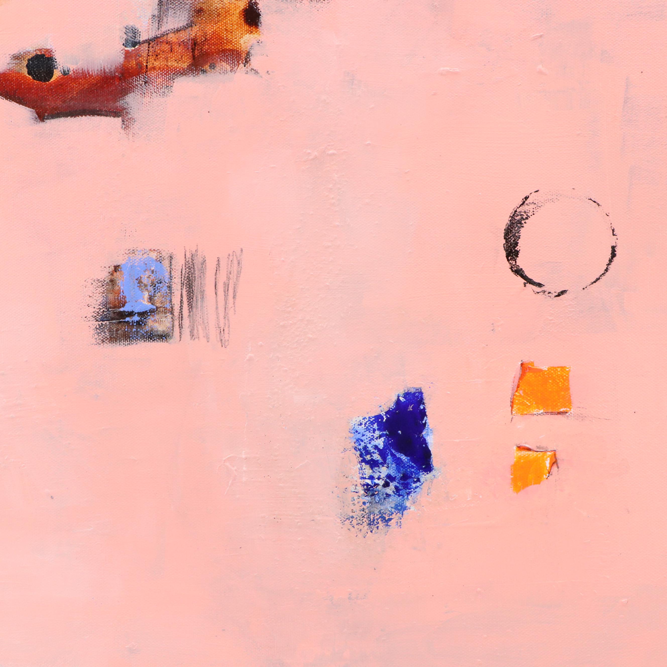 Milagros Pongo Abstract Mixed Media Painting "Balance," 21st Century