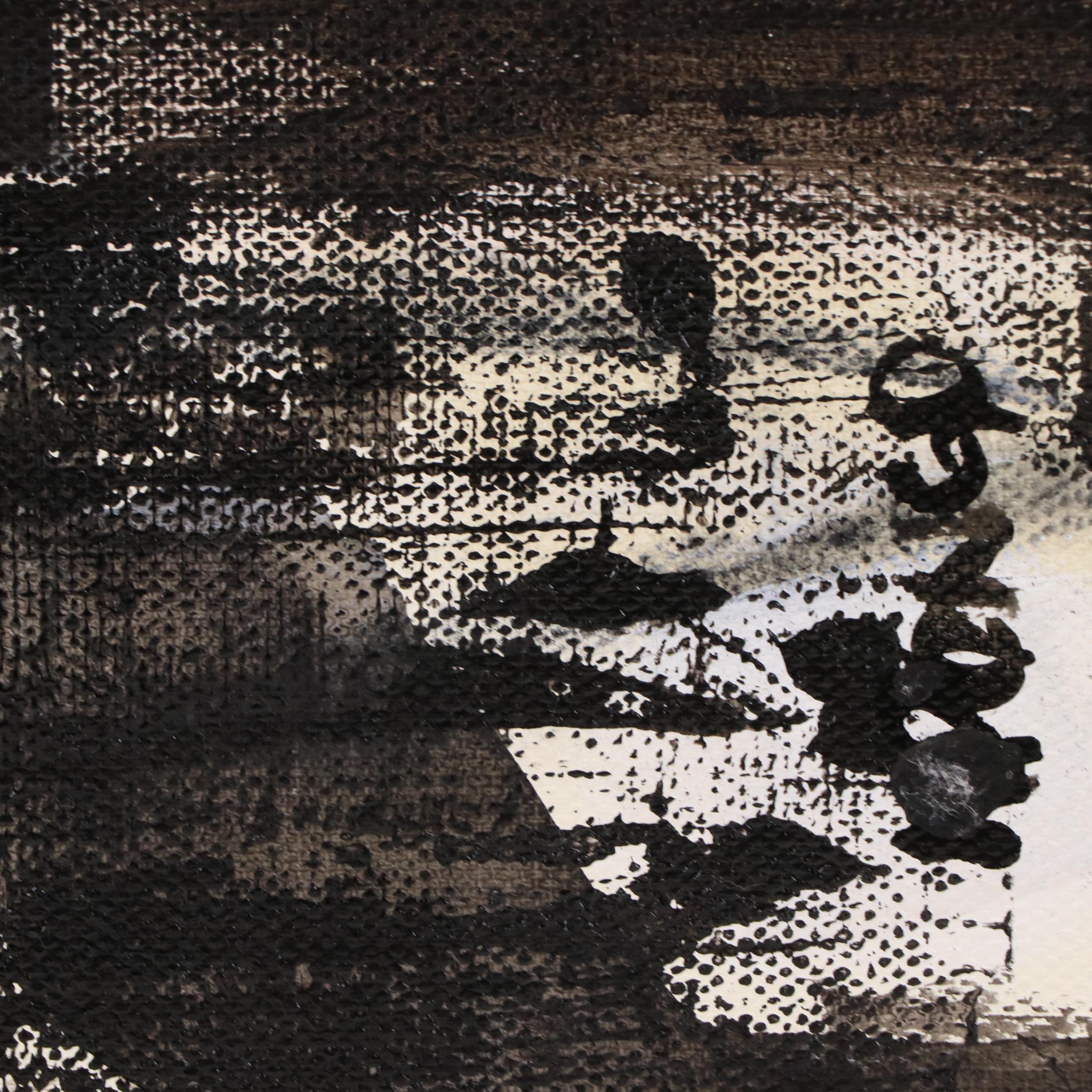 Milagros Pongo Abstract Mixed Media Painting "Balance," 21st Century