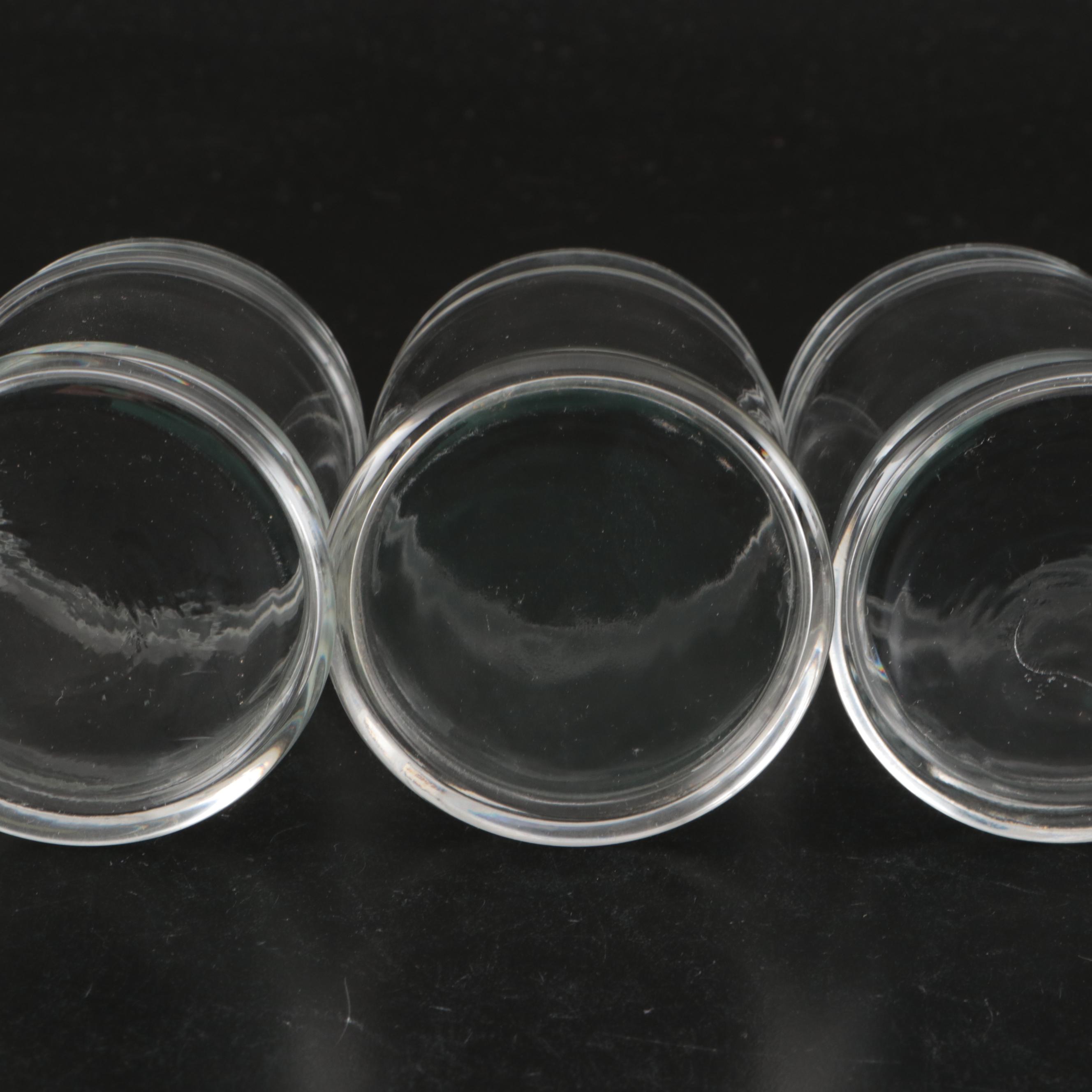 Vintage Glass Apothecary Jars with Other Lidded Glass Storage Jars