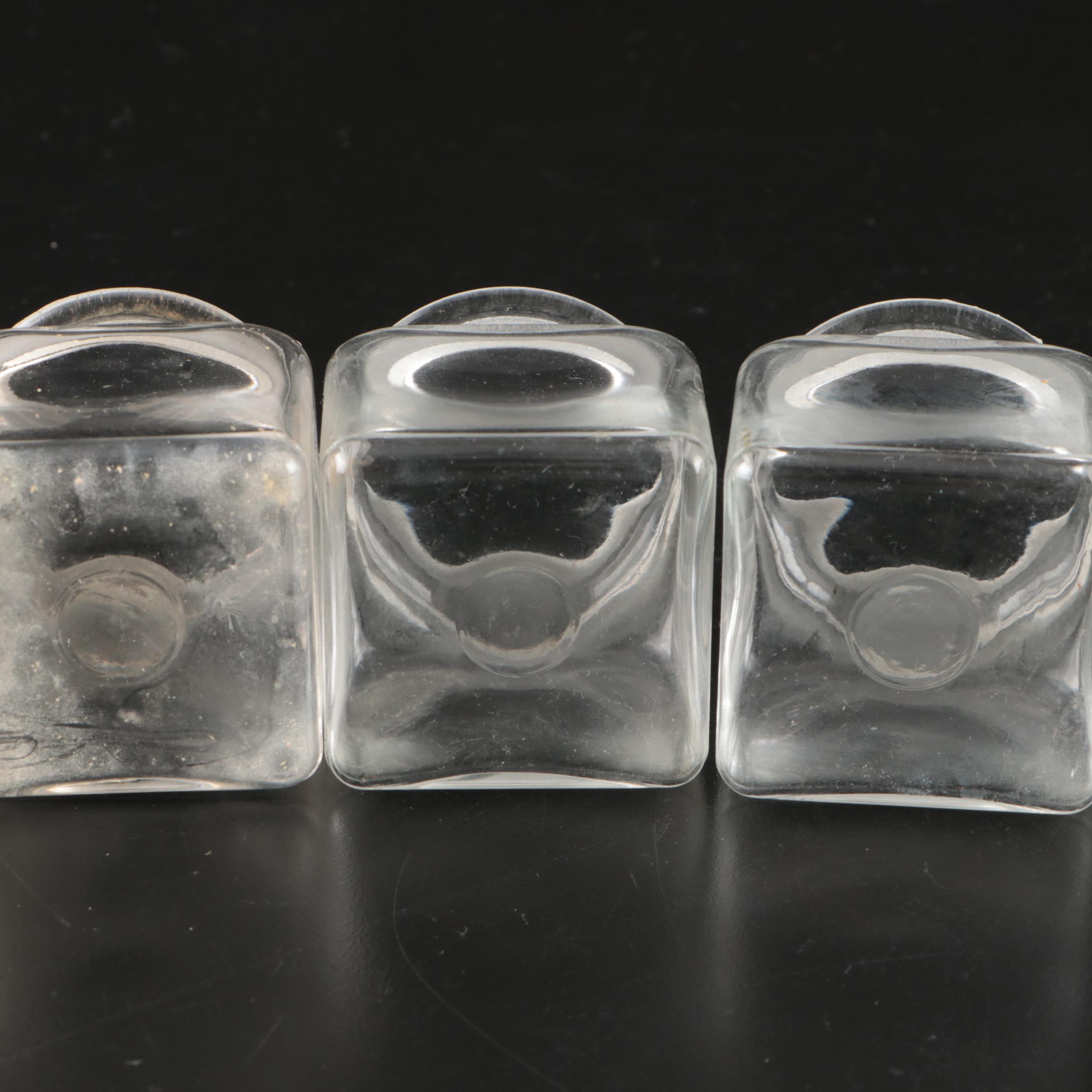 Vintage Glass Apothecary Jars with Other Lidded Glass Storage Jars