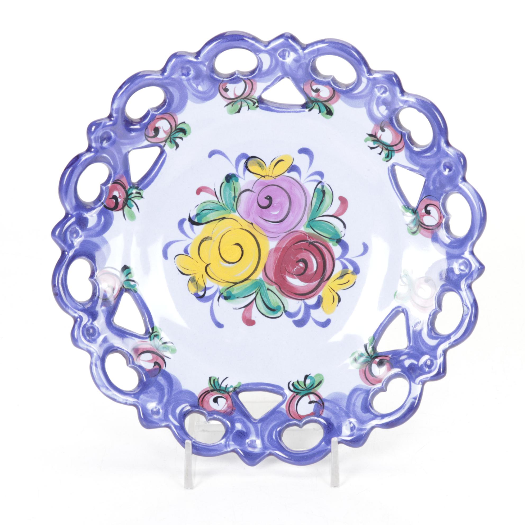 Hand-Painted Portuguese Lattice Plate & More